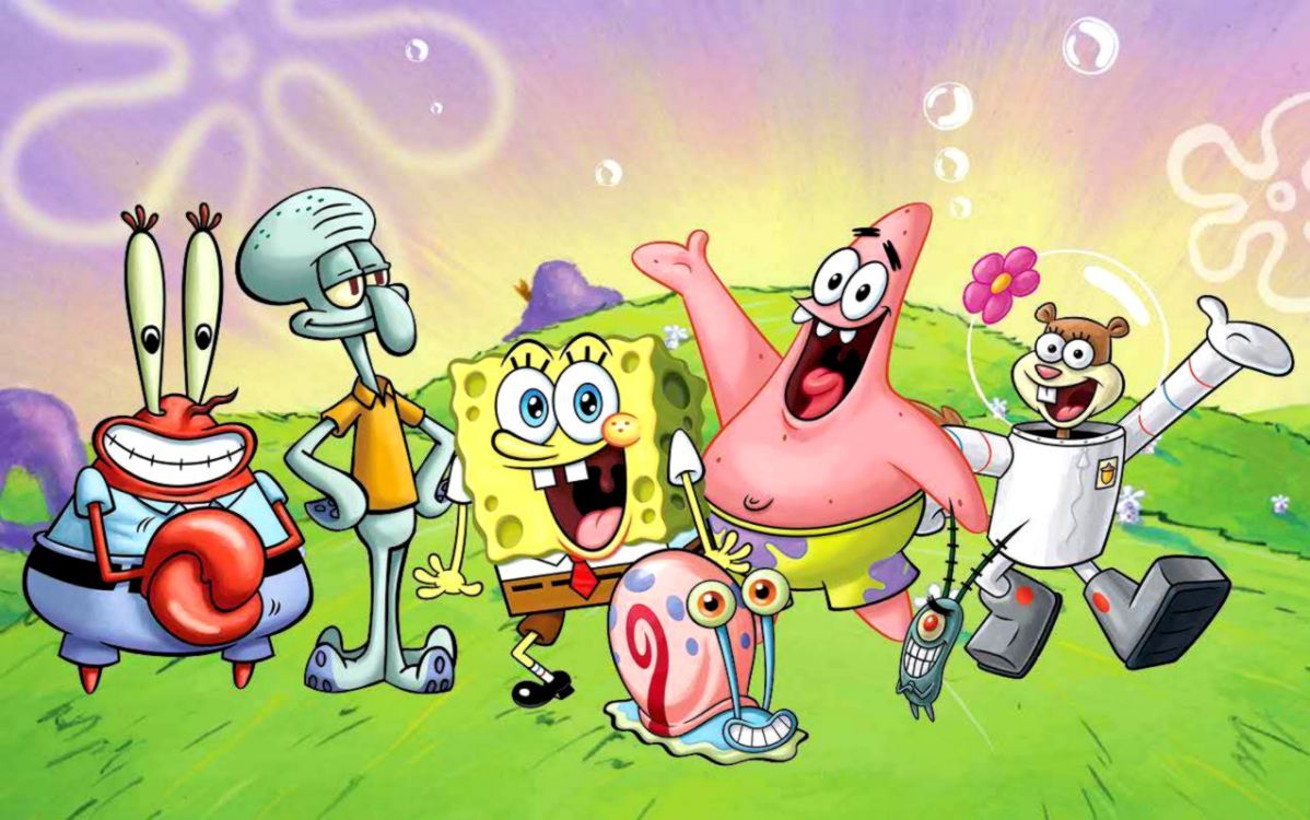 SpongeBob e personaggi cartone, 1198x750 HD, Desktop