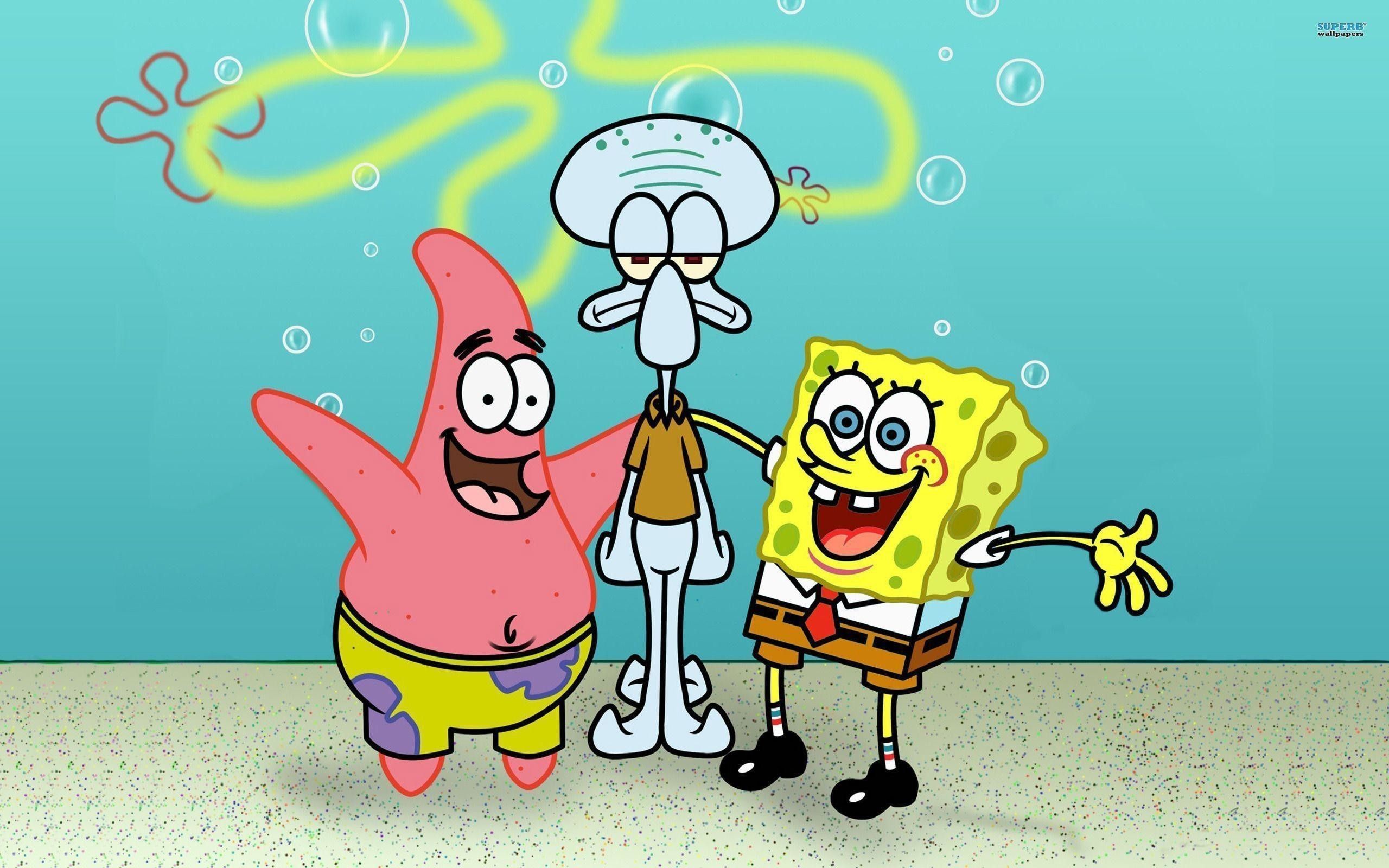 SpongeBob Patrick Squidward personaggi, 2560x1600 2K+, Desktop