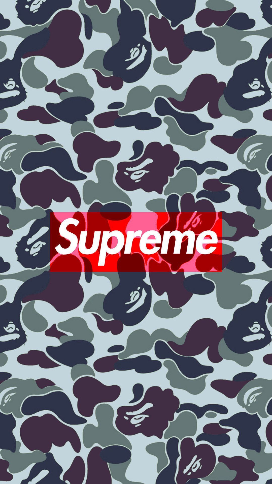 Logo Supreme camouflage BAPE, 1080x1920 Verticale, iPhone