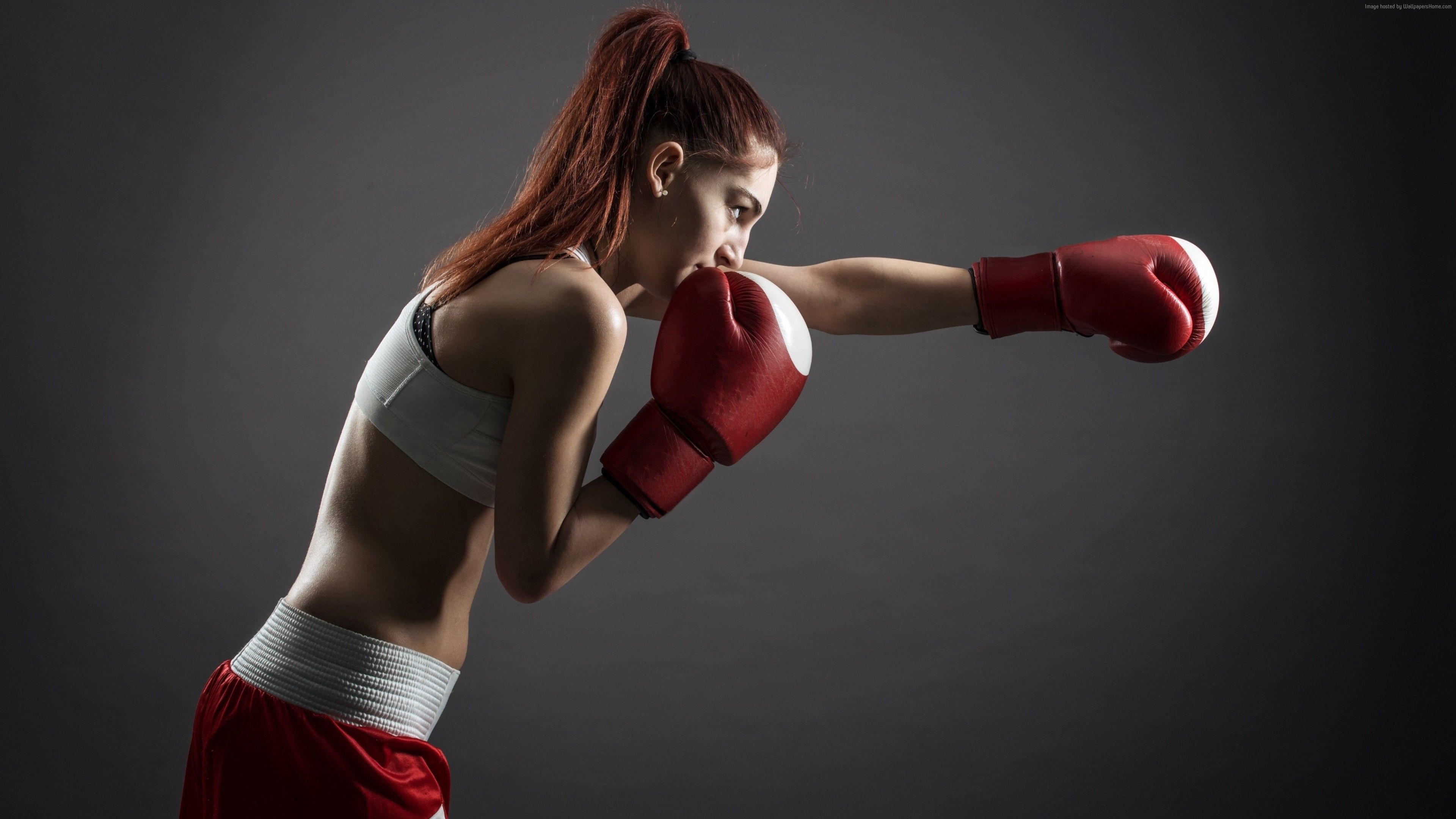 Ragazza con guantoni da boxe, 3840x2160 UHD, PC 4K