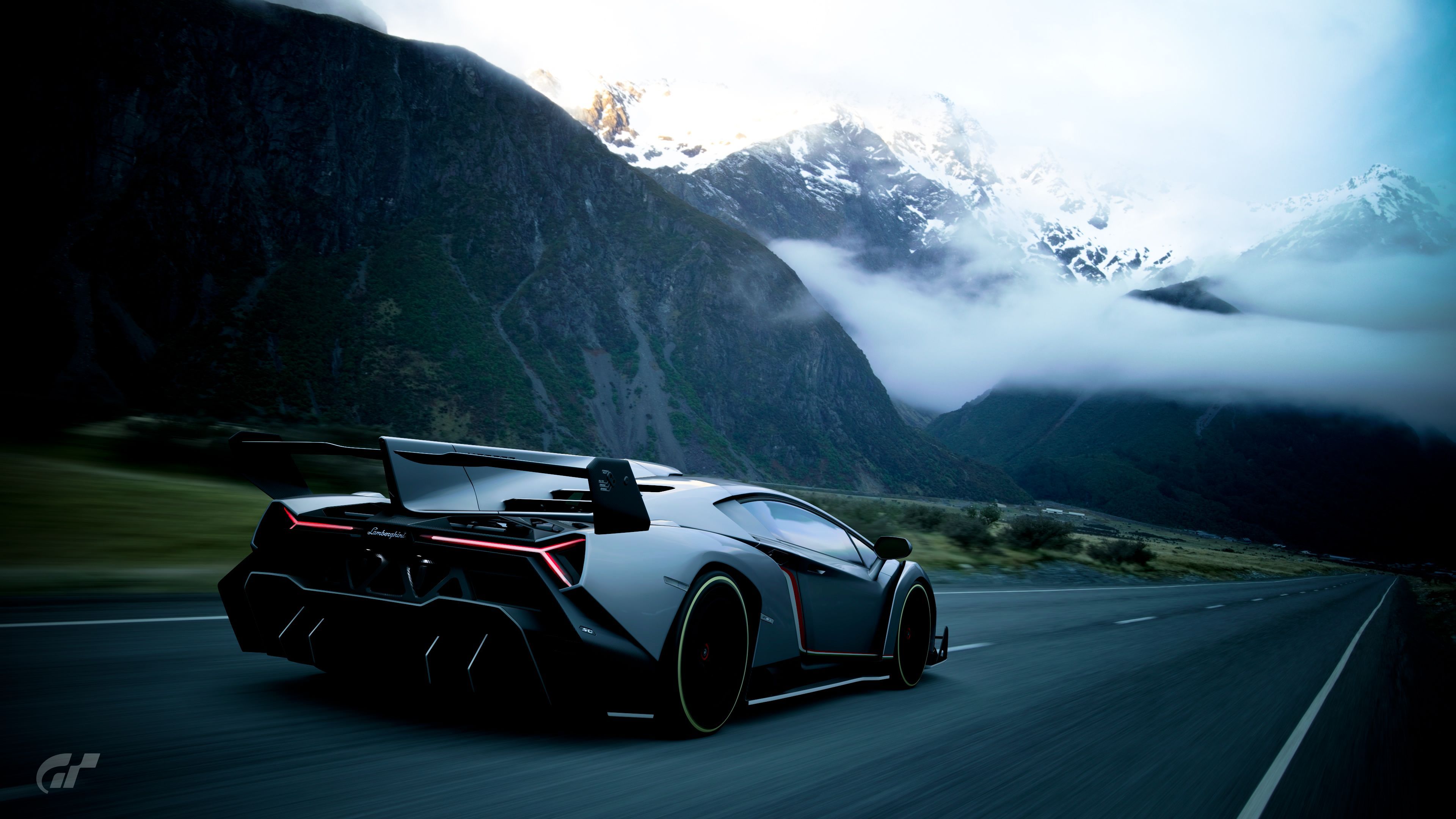 Lamborghini Veneno su strada montagna, Sant'Agata Bolognese, 3840x2160 UHD, PC 4K