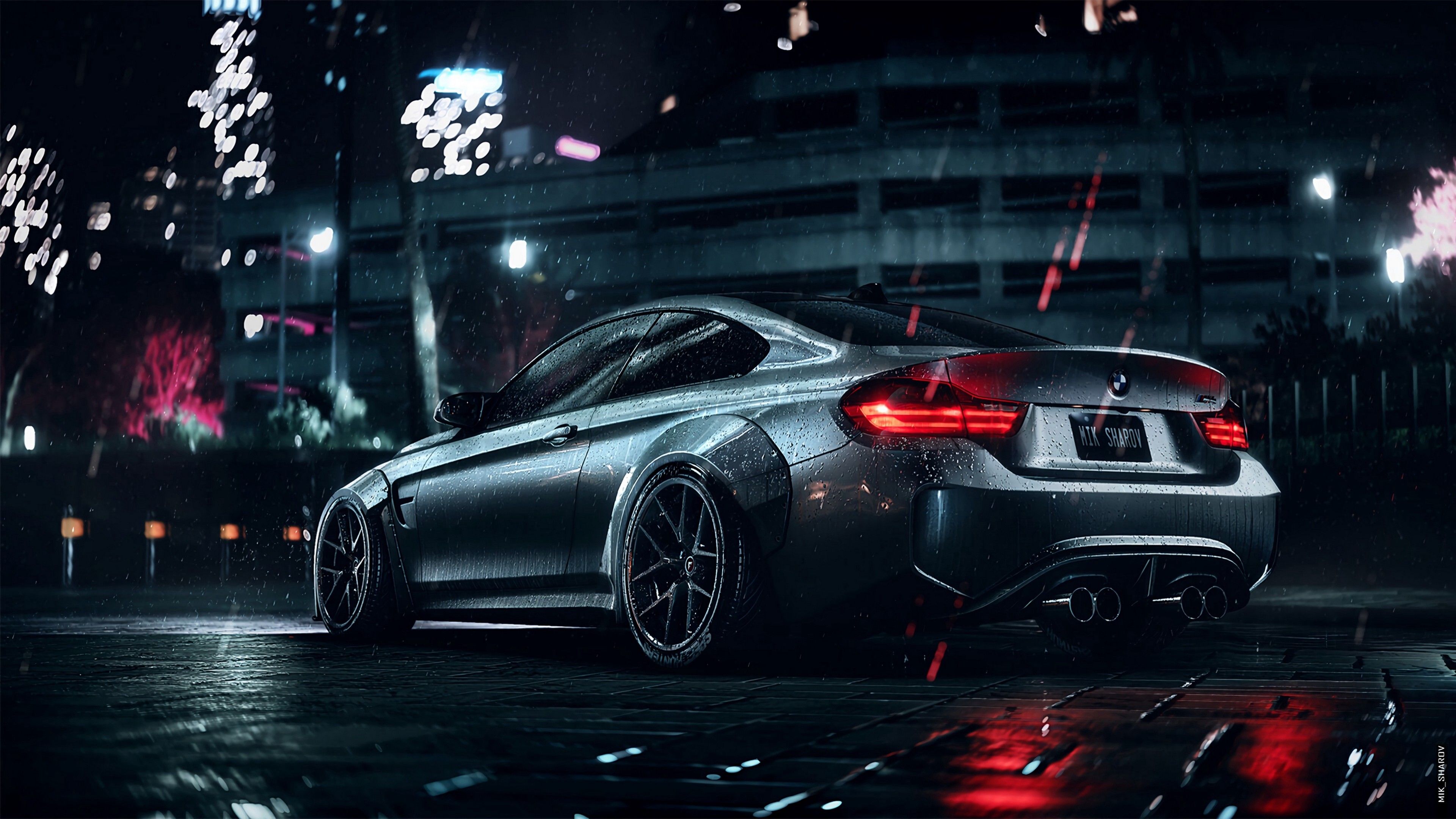 BMW auto sportiva notturna, 3840x2160 UHD, PC 4K