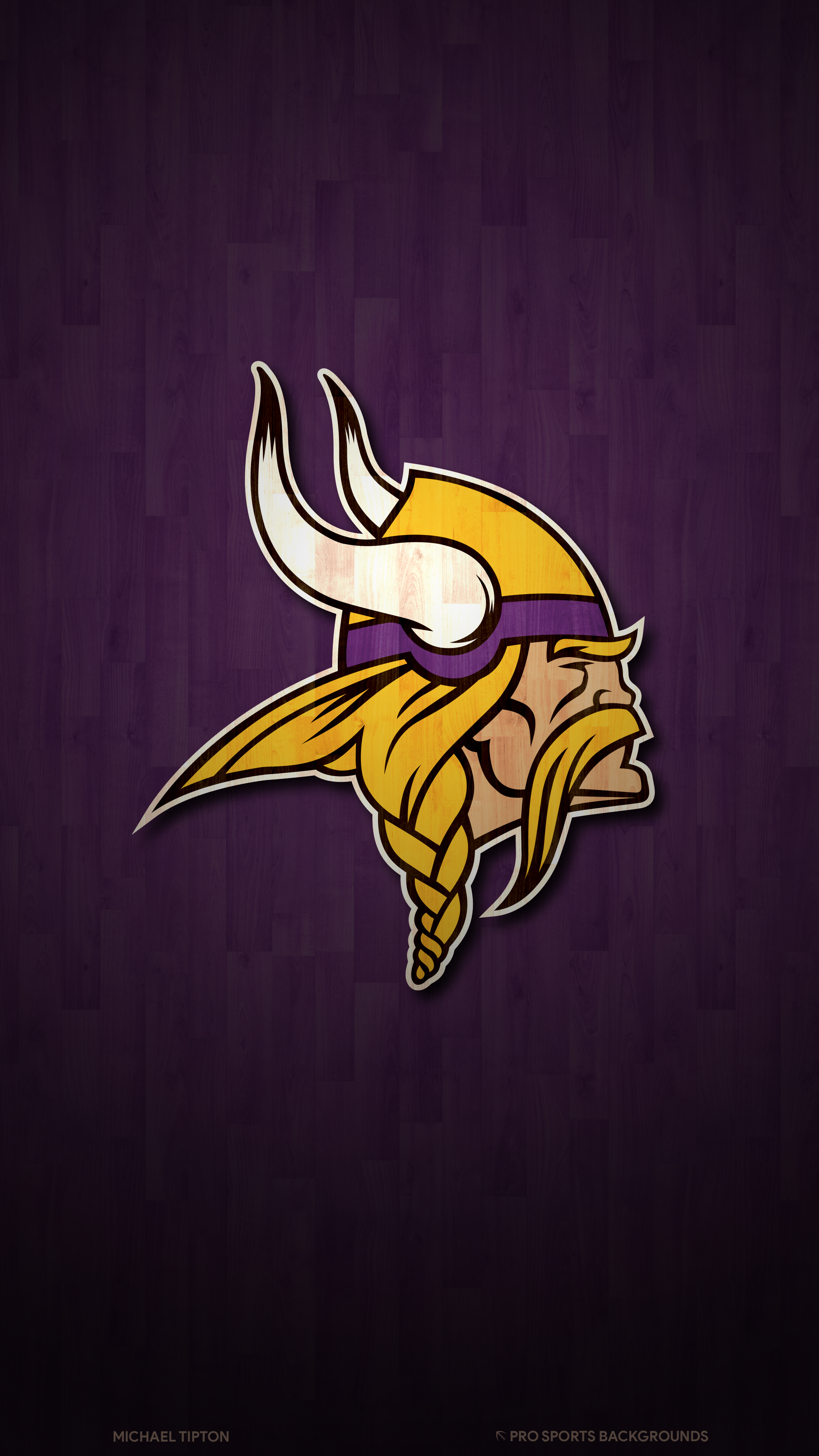 Logo Minnesota Vikings viola, NFL, 2160x3840 Verticale, Mobile