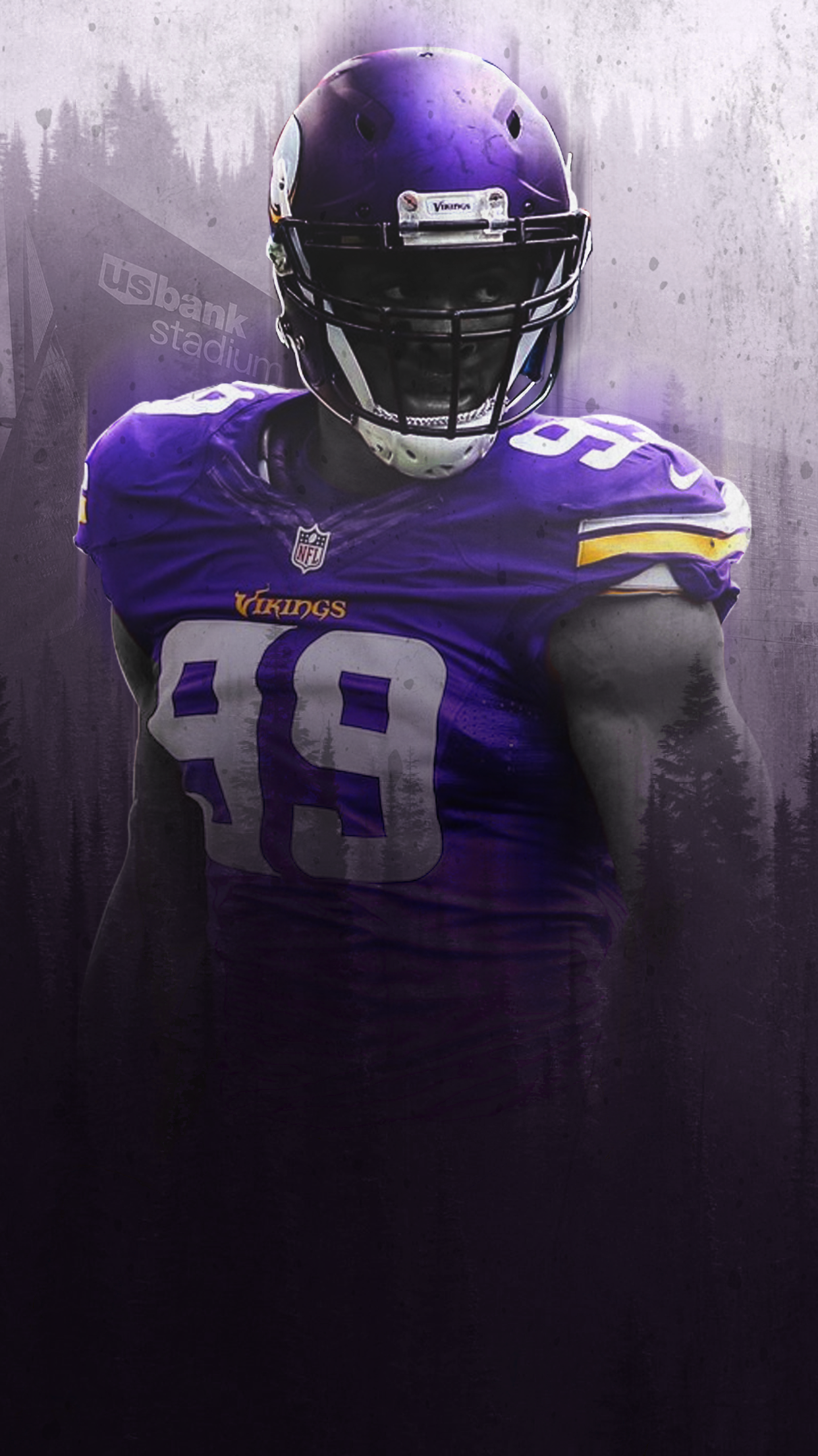 Giocatore Minnesota Vikings numero 99, 1242x2208 Verticale, Telefono