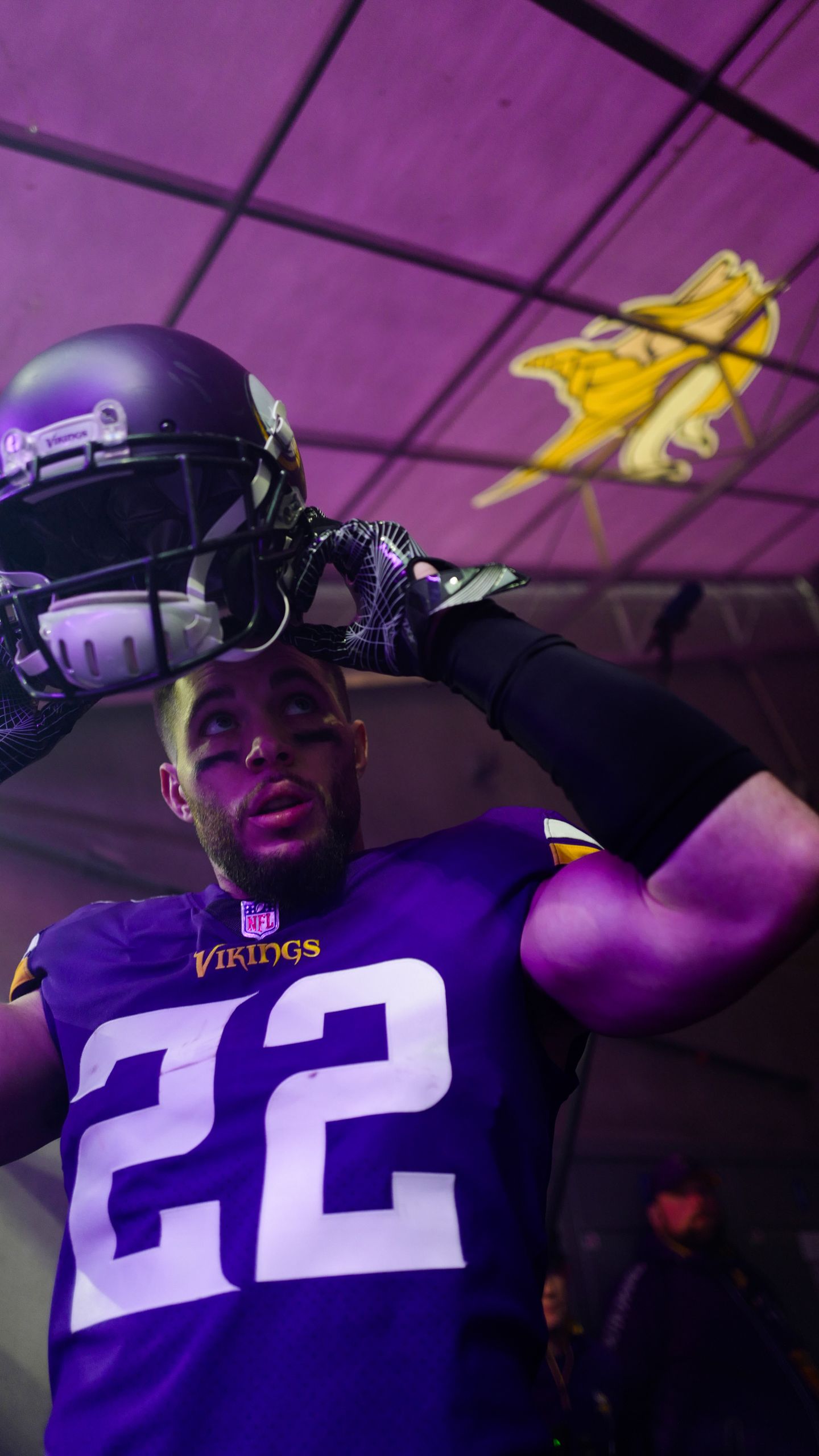 Giocatore Minnesota Vikings casco, 1440x2560 Verticale, Samsung Galaxy