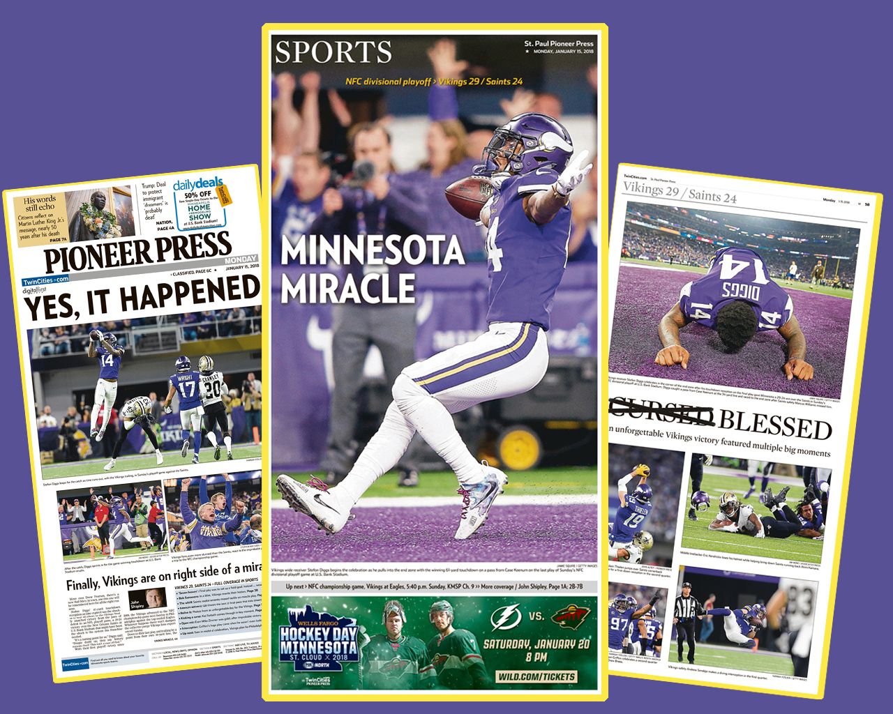 Prime pagine giornali Minnesota Vikings, 1280x1024 720p, PC