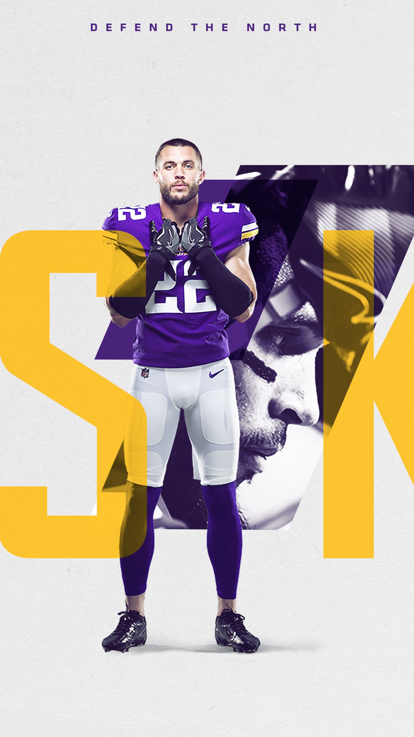 Giocatore football Minnesota Vikings, NFL, 1440x2560 Full HD Verticale, iPhone