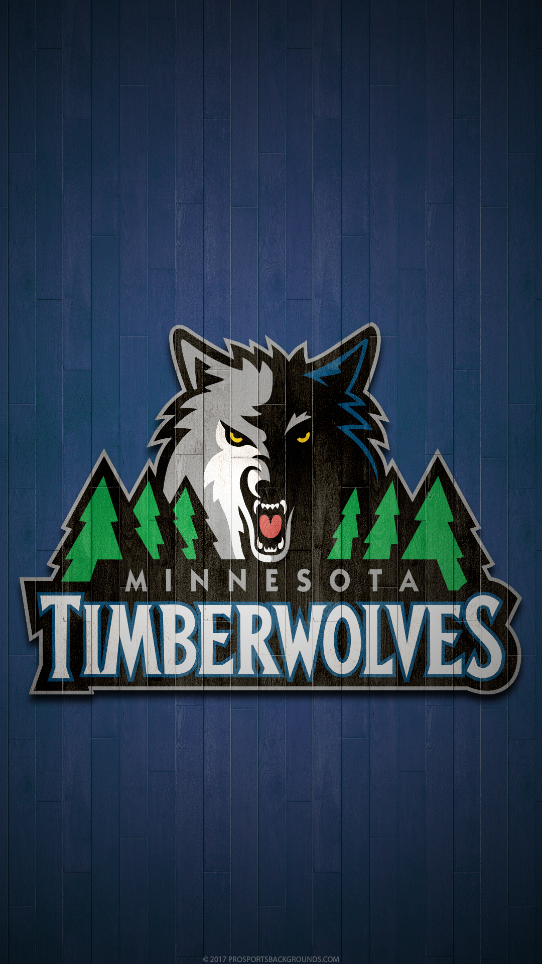 Logo Minnesota Timberwolves, 1080x1920 Full HD Verticale, iPhone