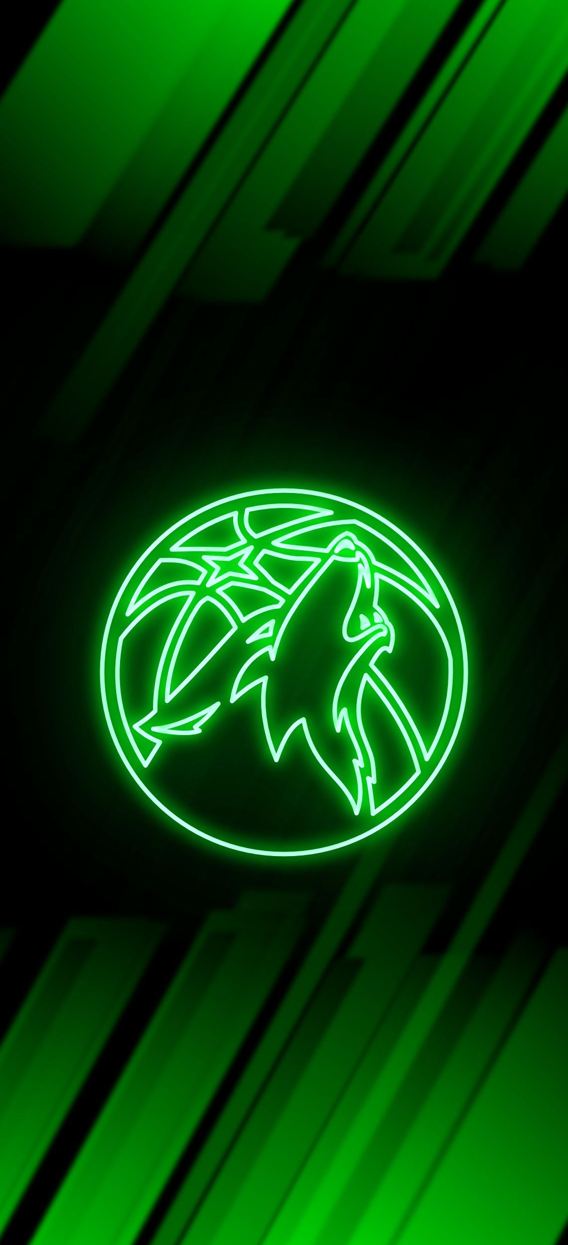 Logo Minnesota Timberwolves neon verde, 1140x2500 Verticale, POCO