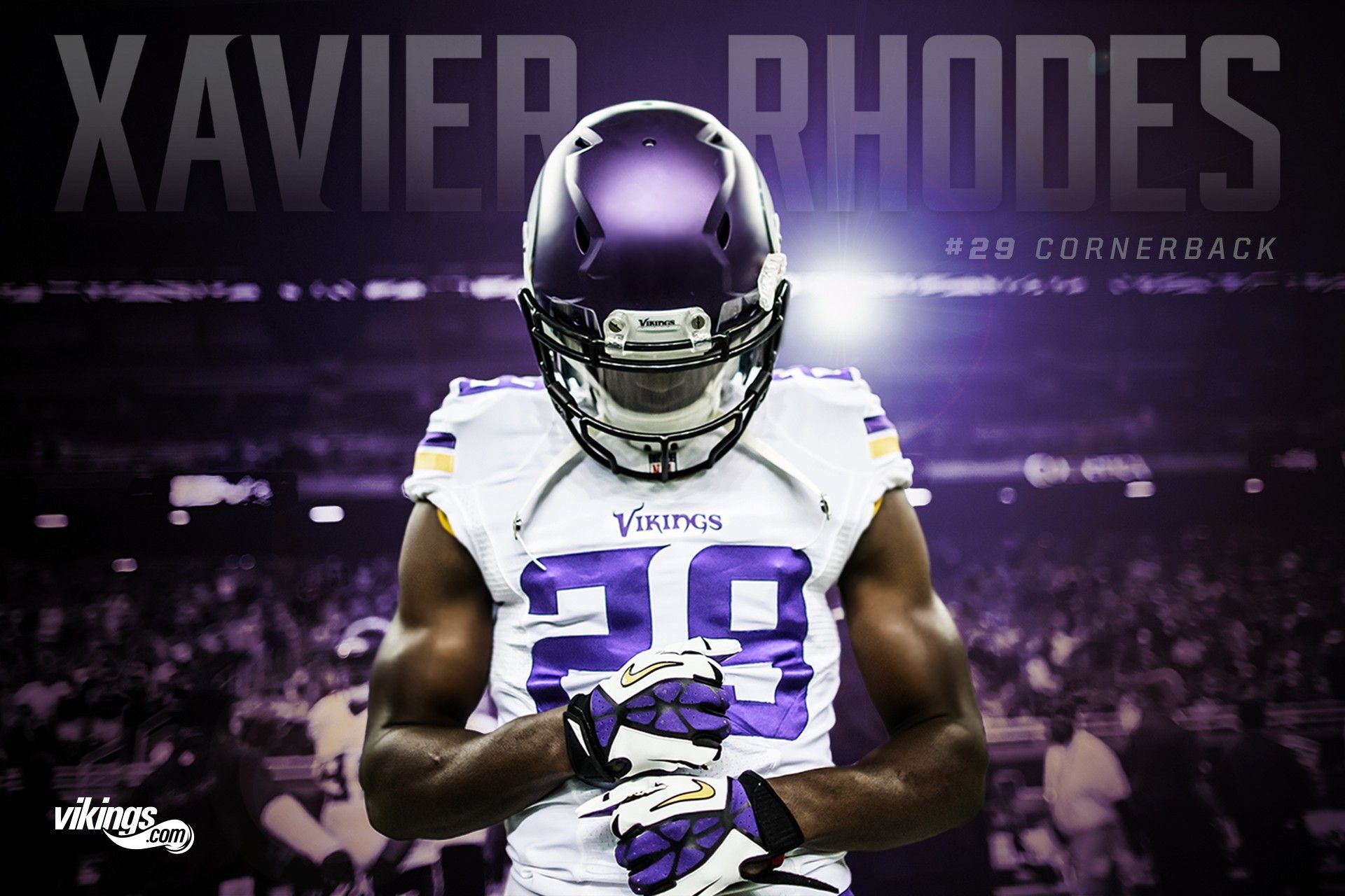 Xavier Rhodes Minnesota Vikings, 1920x1280 WUXGA, Laptop