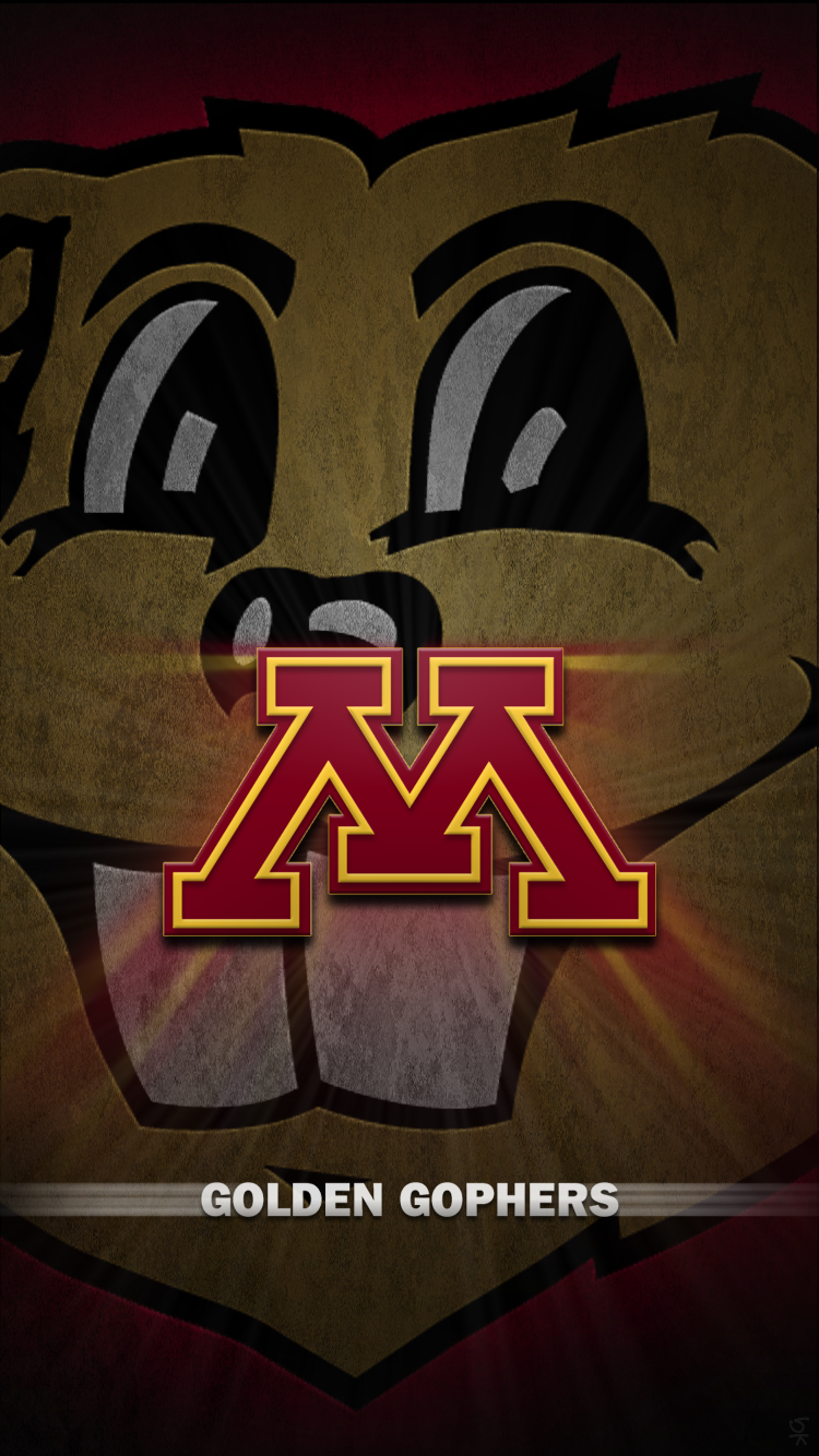Minnesota Golden Gophers logo, 750x1334 Verticale, Telefono
