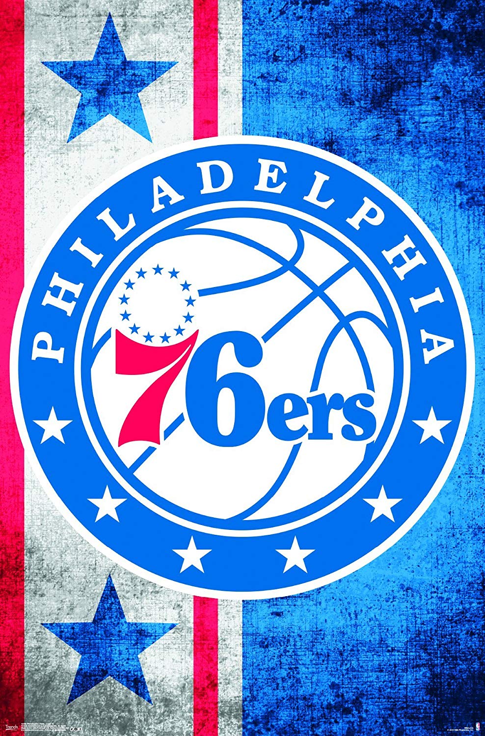 Logo Philadelphia 76ers basket, 988x1500 Verticale, OnePlus