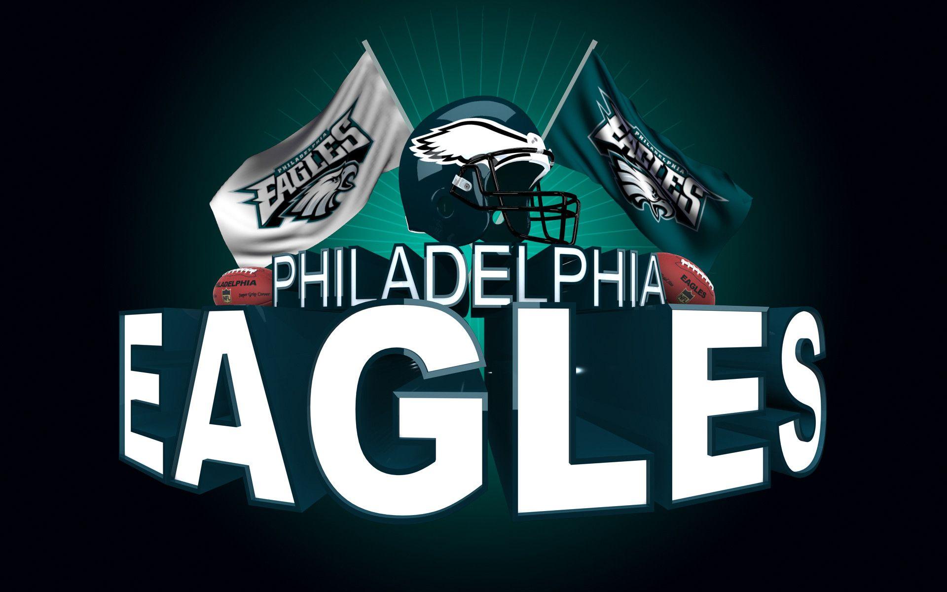Logo Philadelphia Eagles bandiere, 1920x1200 Full HD+ WUXGA, Laptop