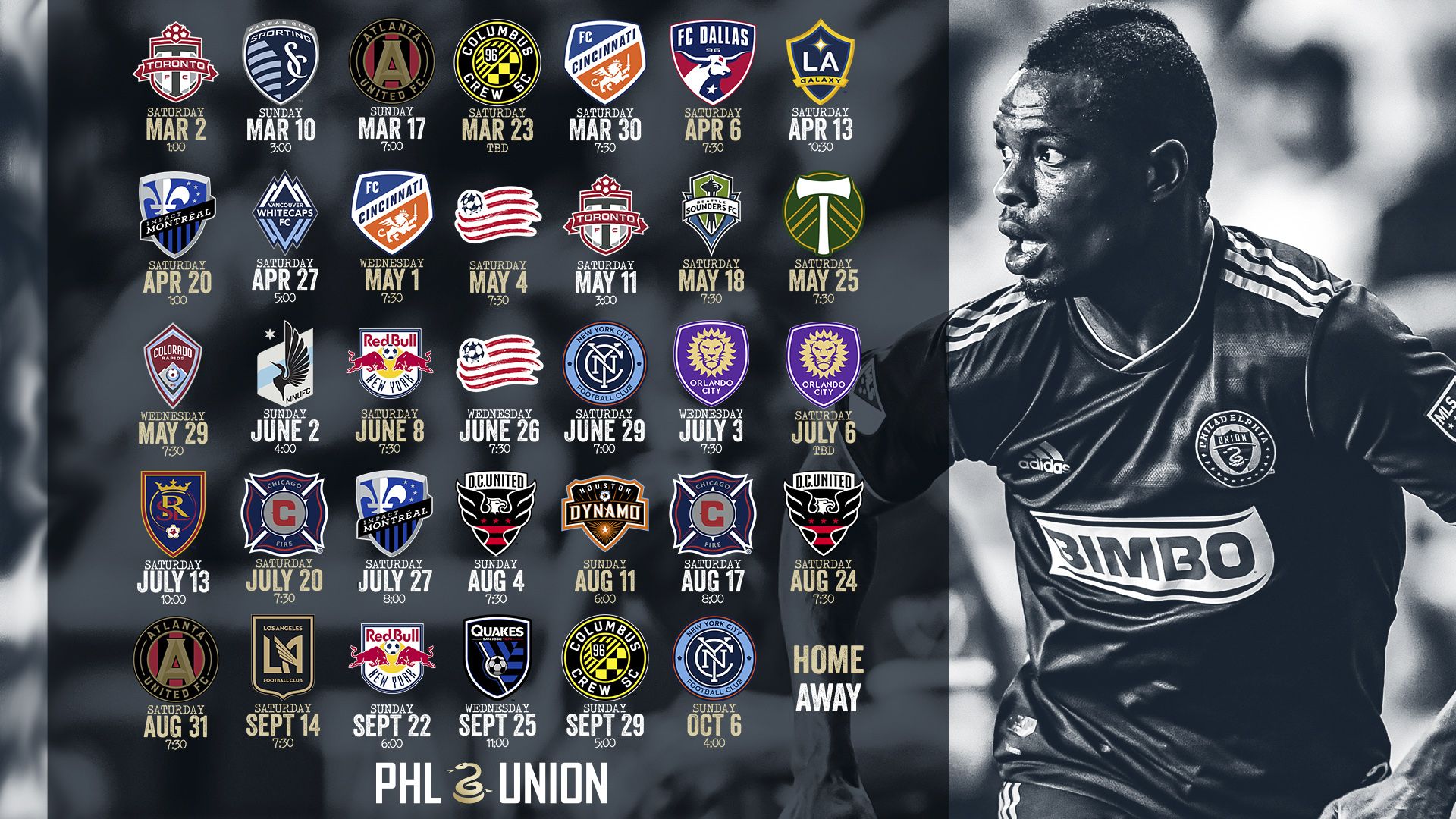 Calendario Philadelphia Union 2019, 1920x1080 1080p, PC