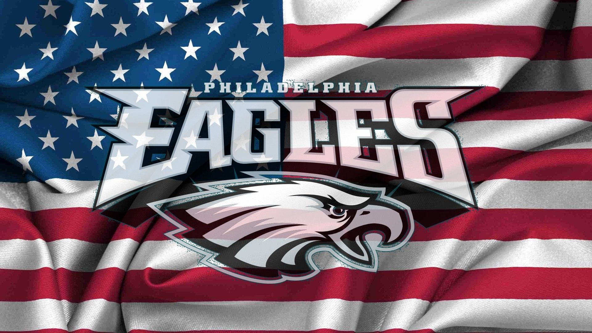 Logo Philadelphia Eagles bandiera USA, 1920x1080 1080p, Desktop