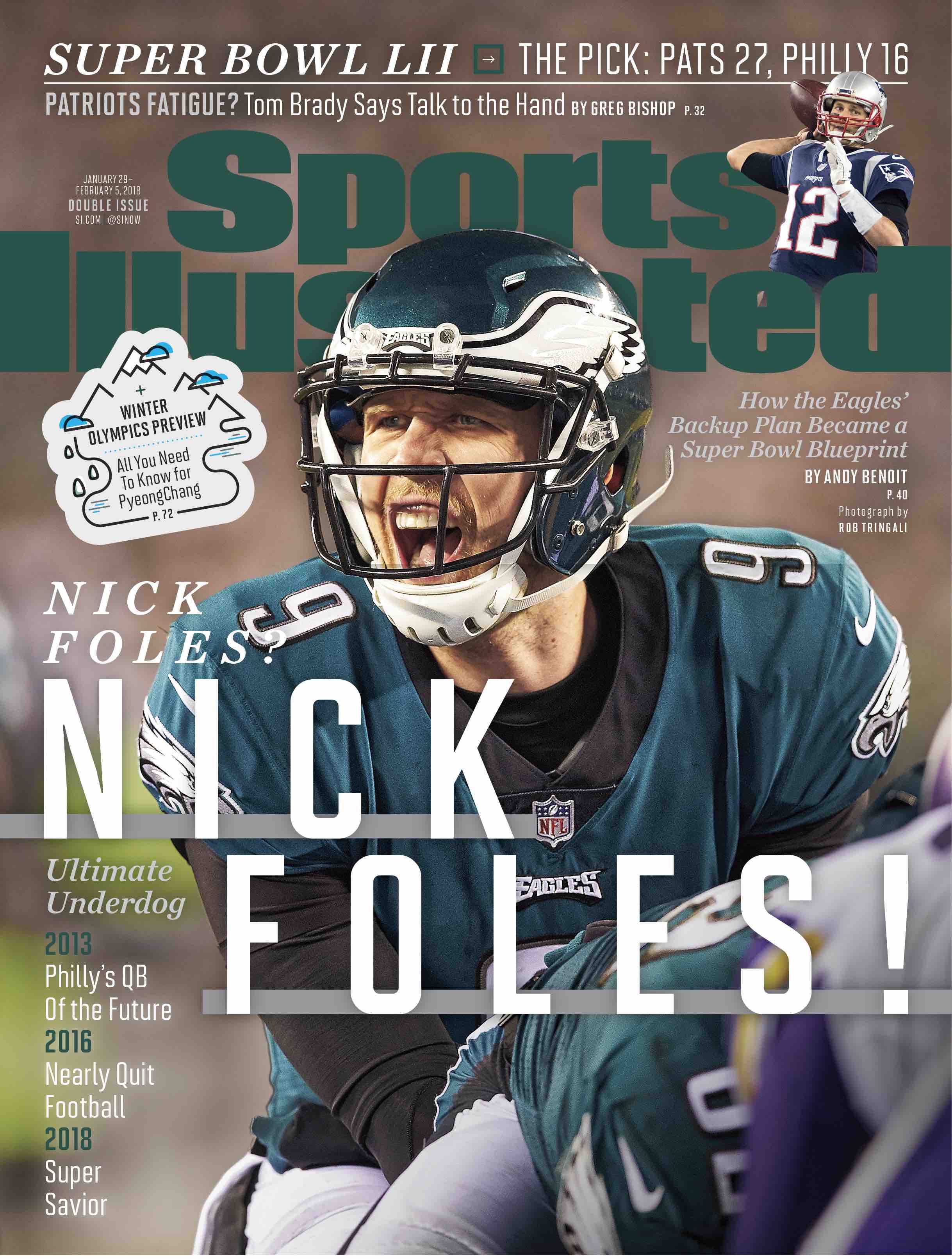 Copertina Sports Illustrated Nick Foles, 2438x3225 Verticale, Mobile