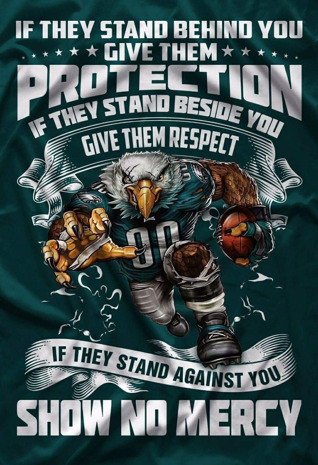 Philadelphia Eagles mascotte football, 1039x1521 Verticale, OnePlus