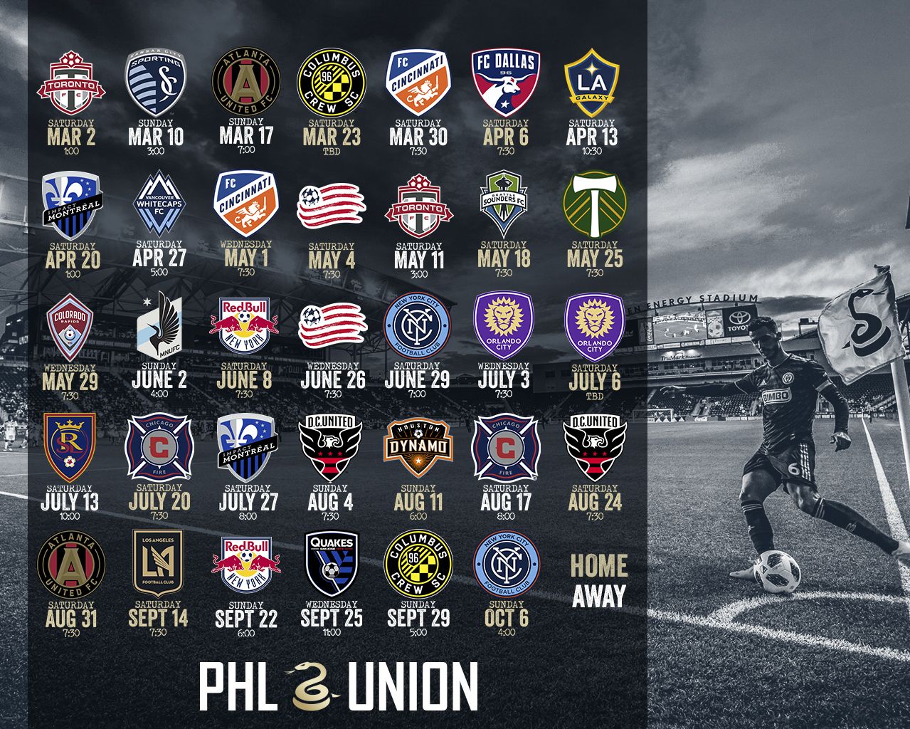 Calendario MLS Philadelphia Union 2019, 1279x1024 HD, Desktop