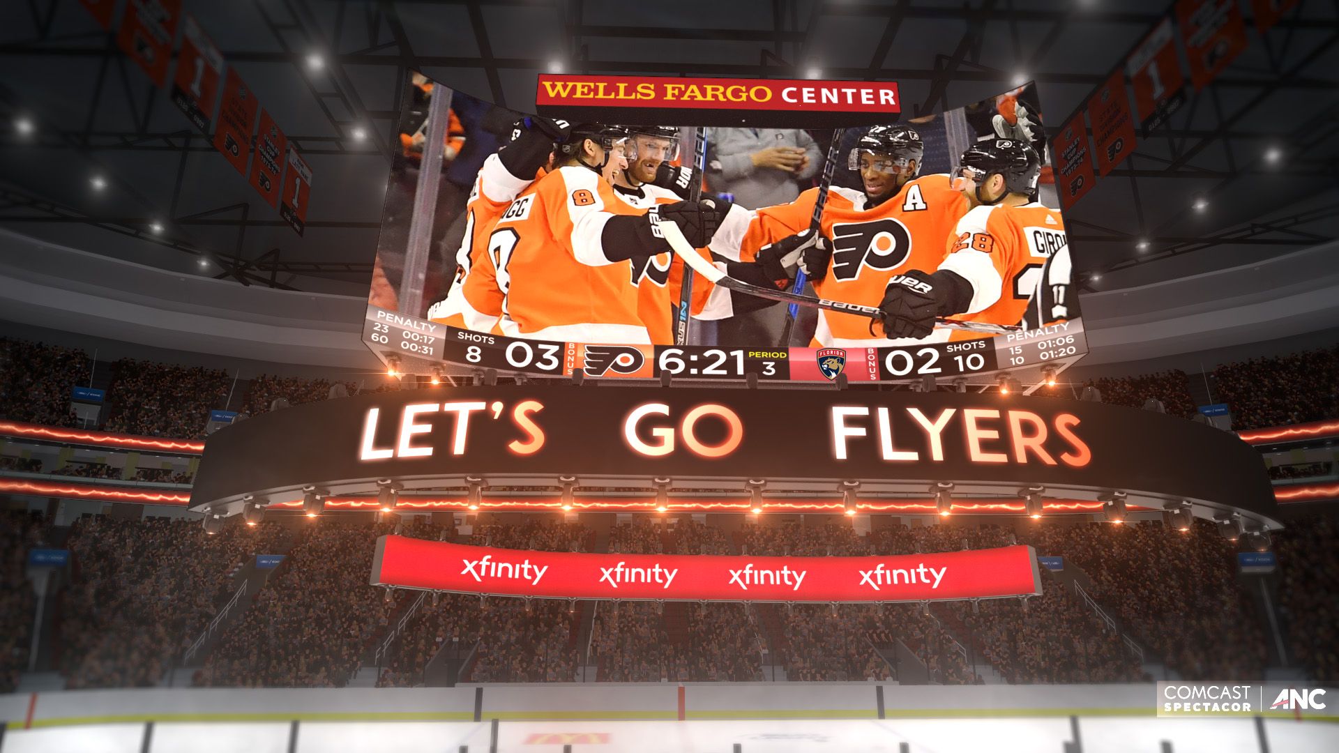 Tabellone Wells Fargo Center Flyers, 1920x1080 1080p, PC Desktop