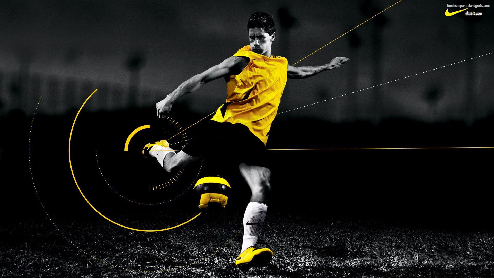Calciatore Nike scarpa gialla, 1920x1080 Full HD 1080p, PC Desktop