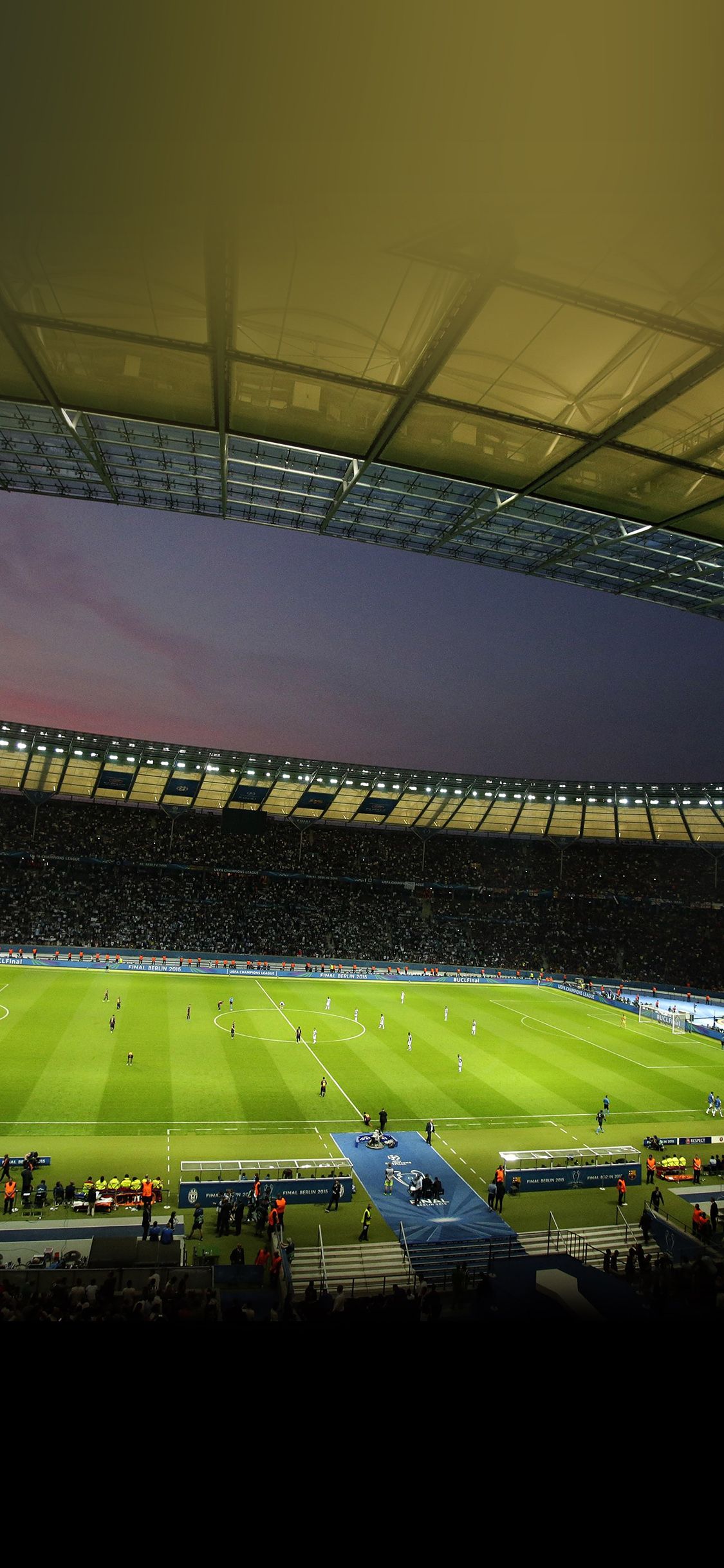 Stadio di calcio di notte, 1125x2436 Full HD Verticale, Smartphone