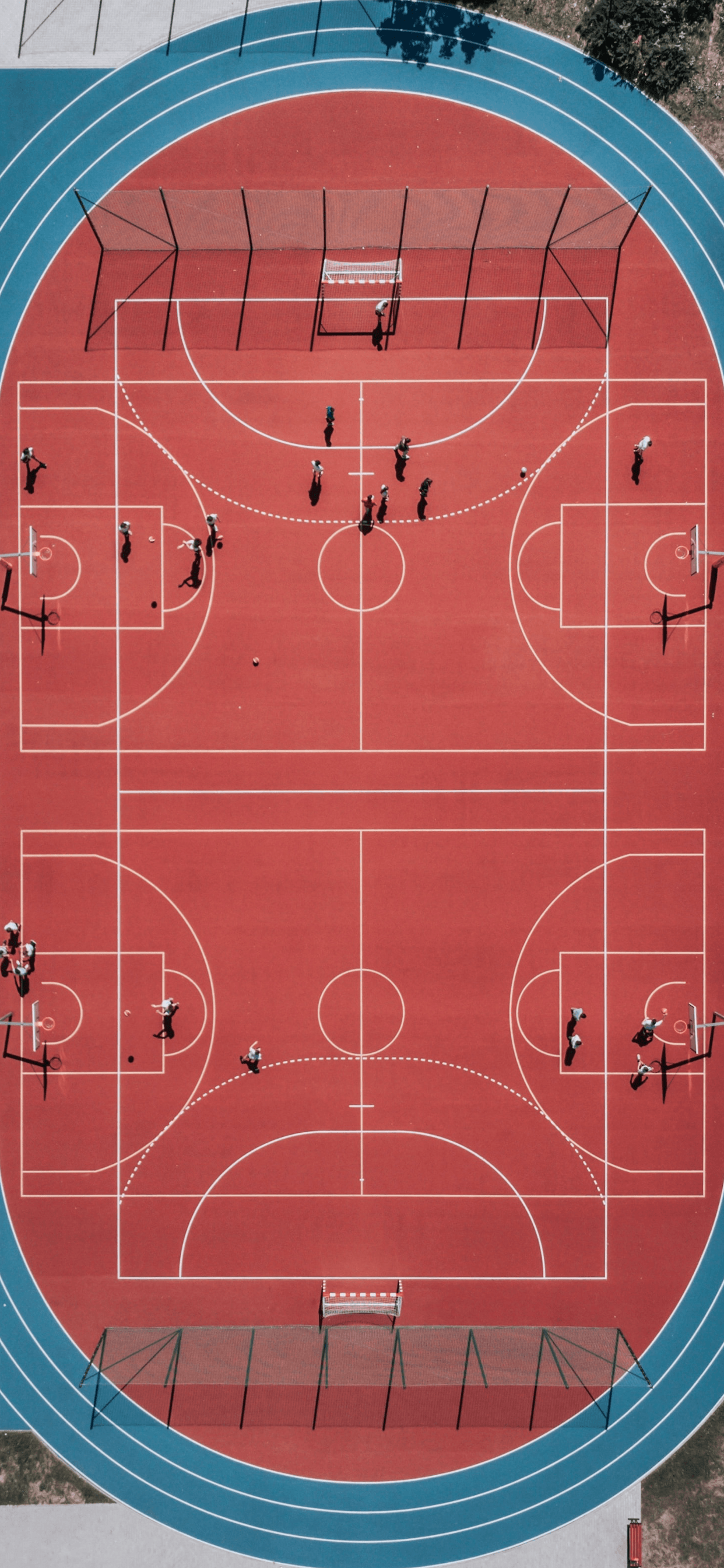 Campo basket vista aerea, 1242x2688 Full HD Verticale, Smartphone