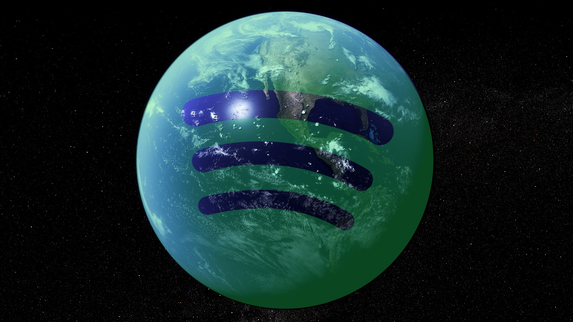 Logo Spotify verde primo piano, 1680x1050 900p, Laptop