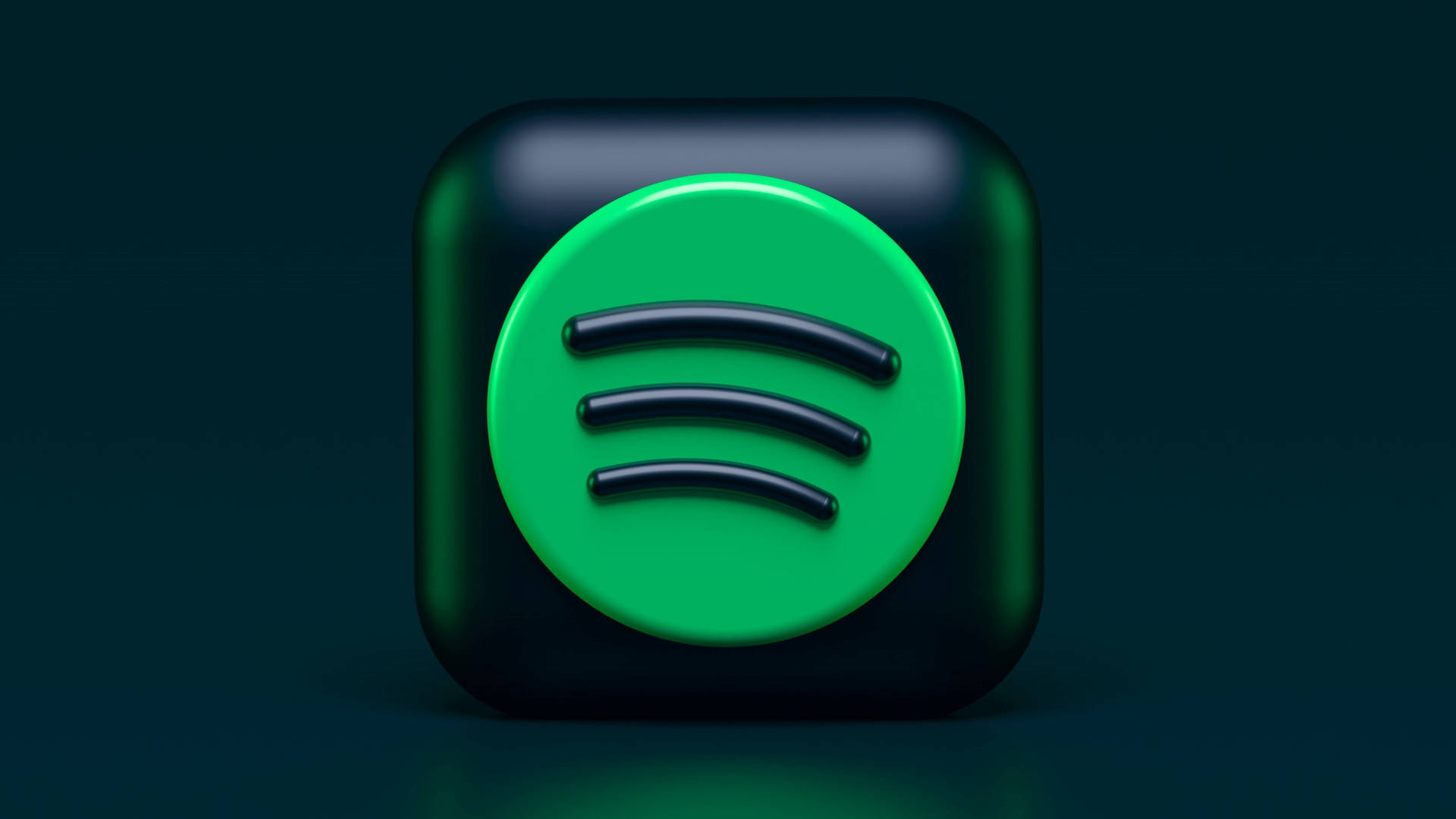 Logo Spotify 3D verde, 1920x1080 1080p, Laptop