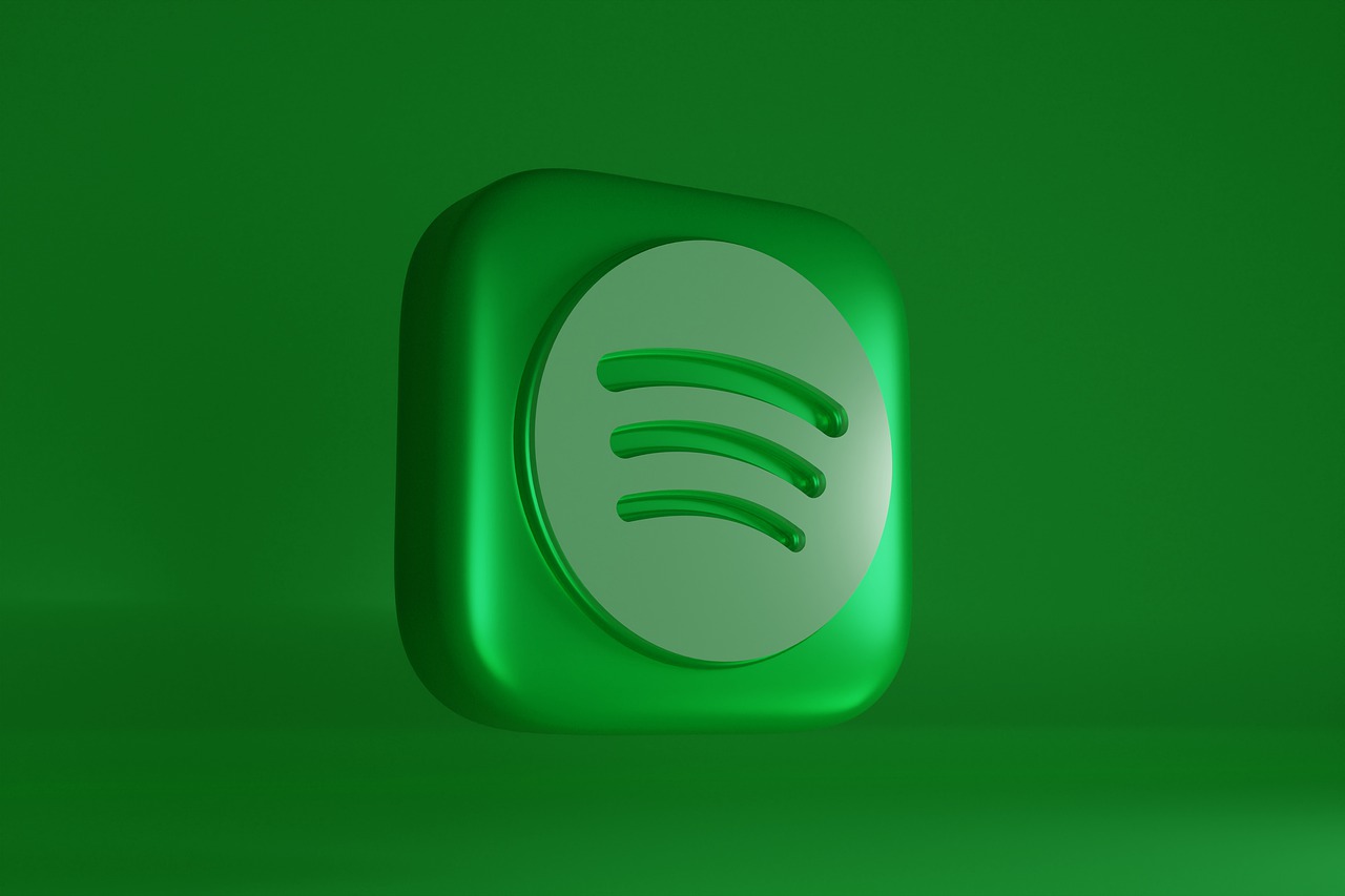 Logo Spotify 3D verde, 1280x853 720p, PC