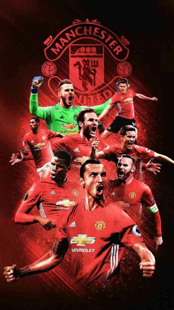 Giocatori Manchester United collage, Premier League, 736x1308 Full HD Verticale, Smartphone