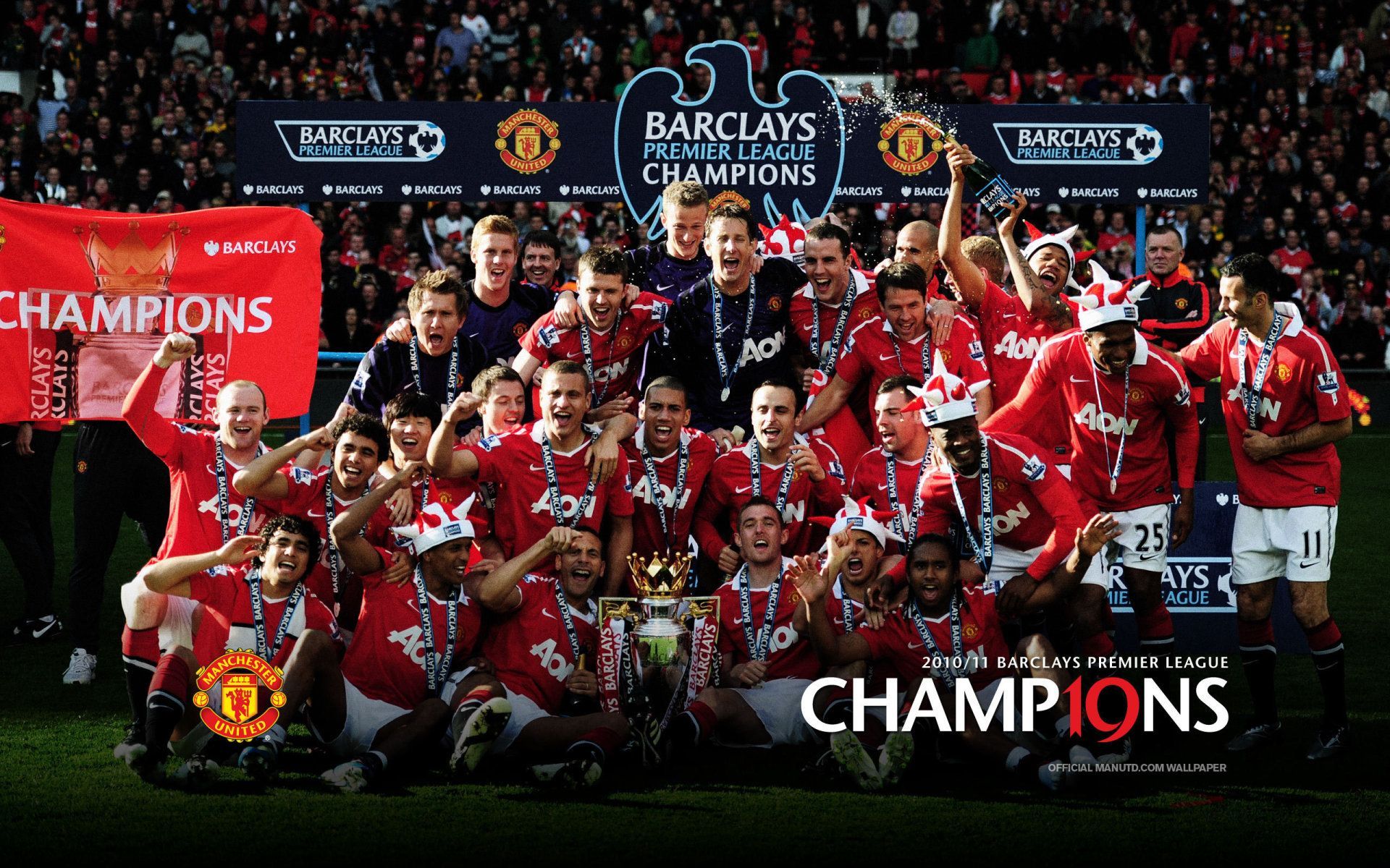 Manchester United squadra campioni, 1920x1200 WUXGA, Desktop
