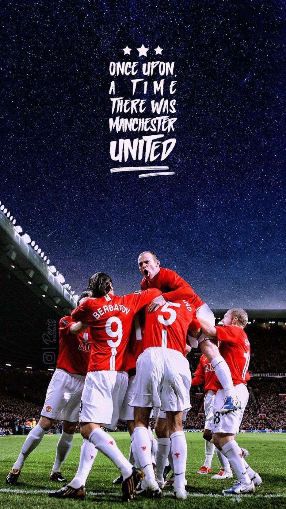 Giocatori Manchester United esultano, 933x1658 Full HD Verticale, Smartphone