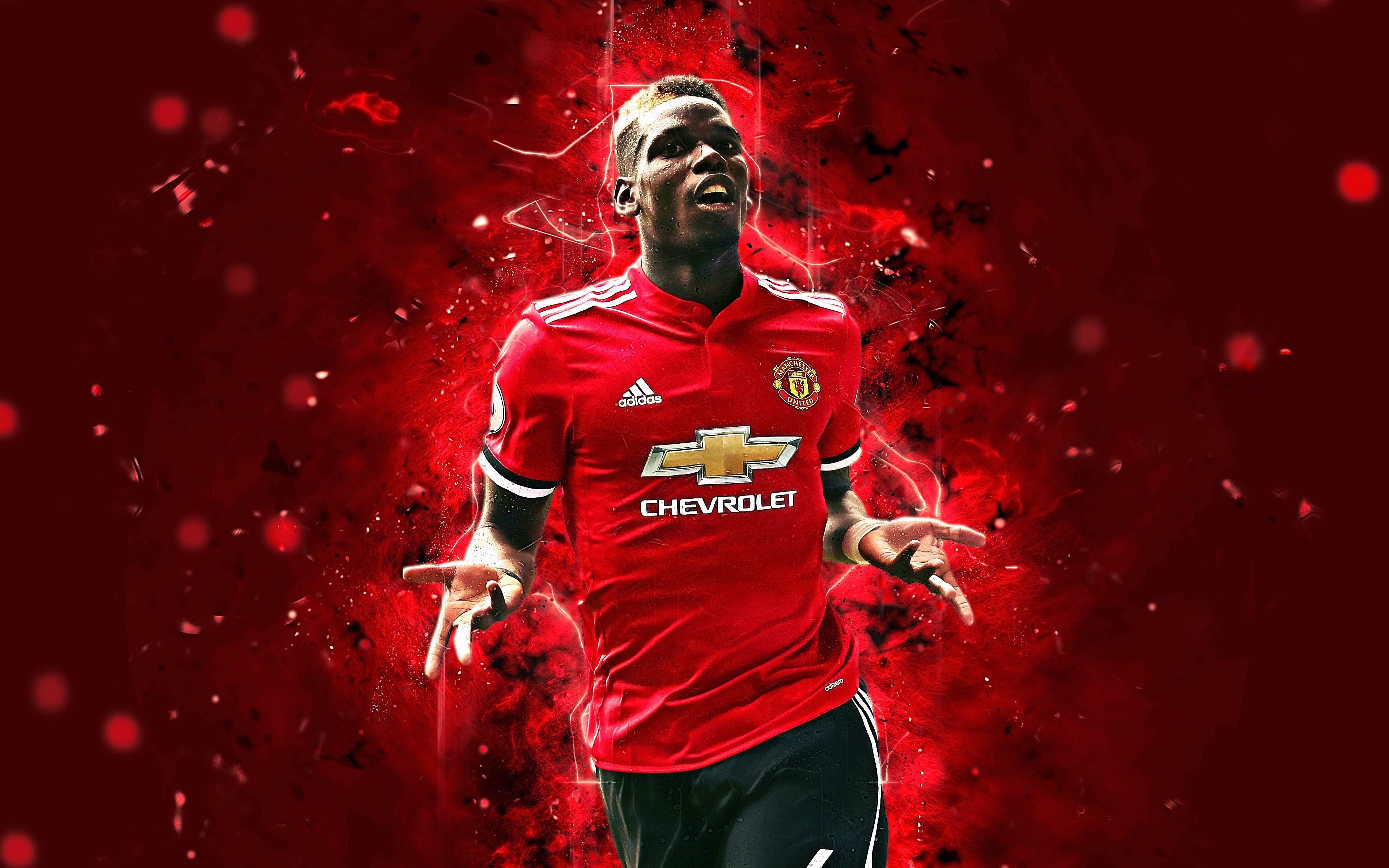 Paul Pogba Manchester United, 3840x2400 Ultra HD, Monitor 4K