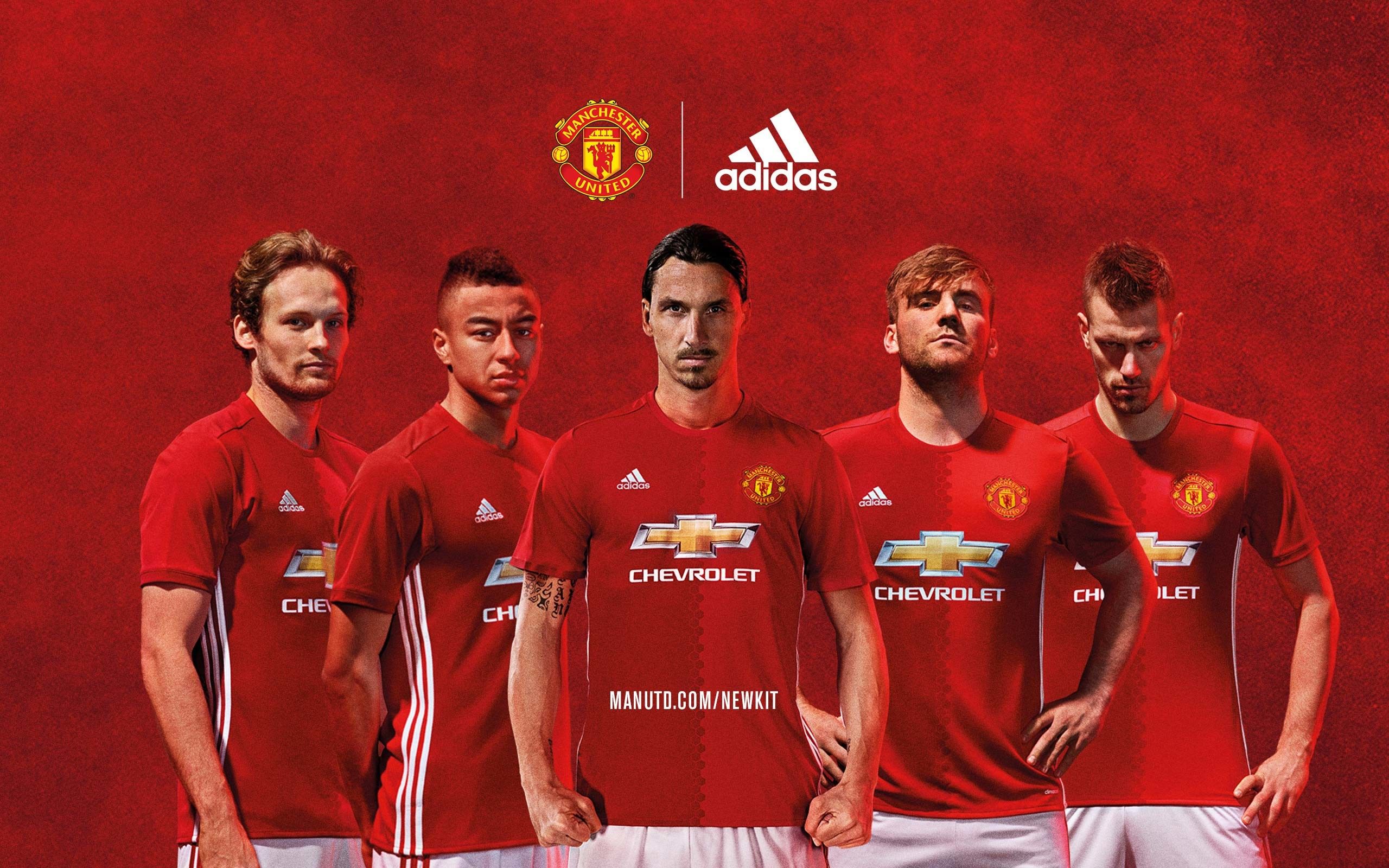 Giocatori Manchester United maglia rossa, Premier League, 2560x1600 2K+, PC