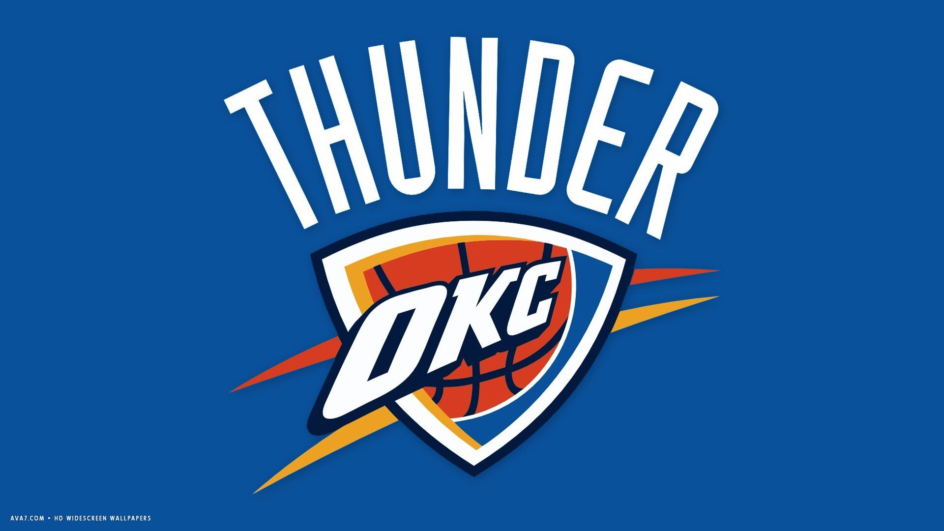 Logo Oklahoma City Thunder NBA, basket americano, 1920x1080 Full HD 1080p, PC