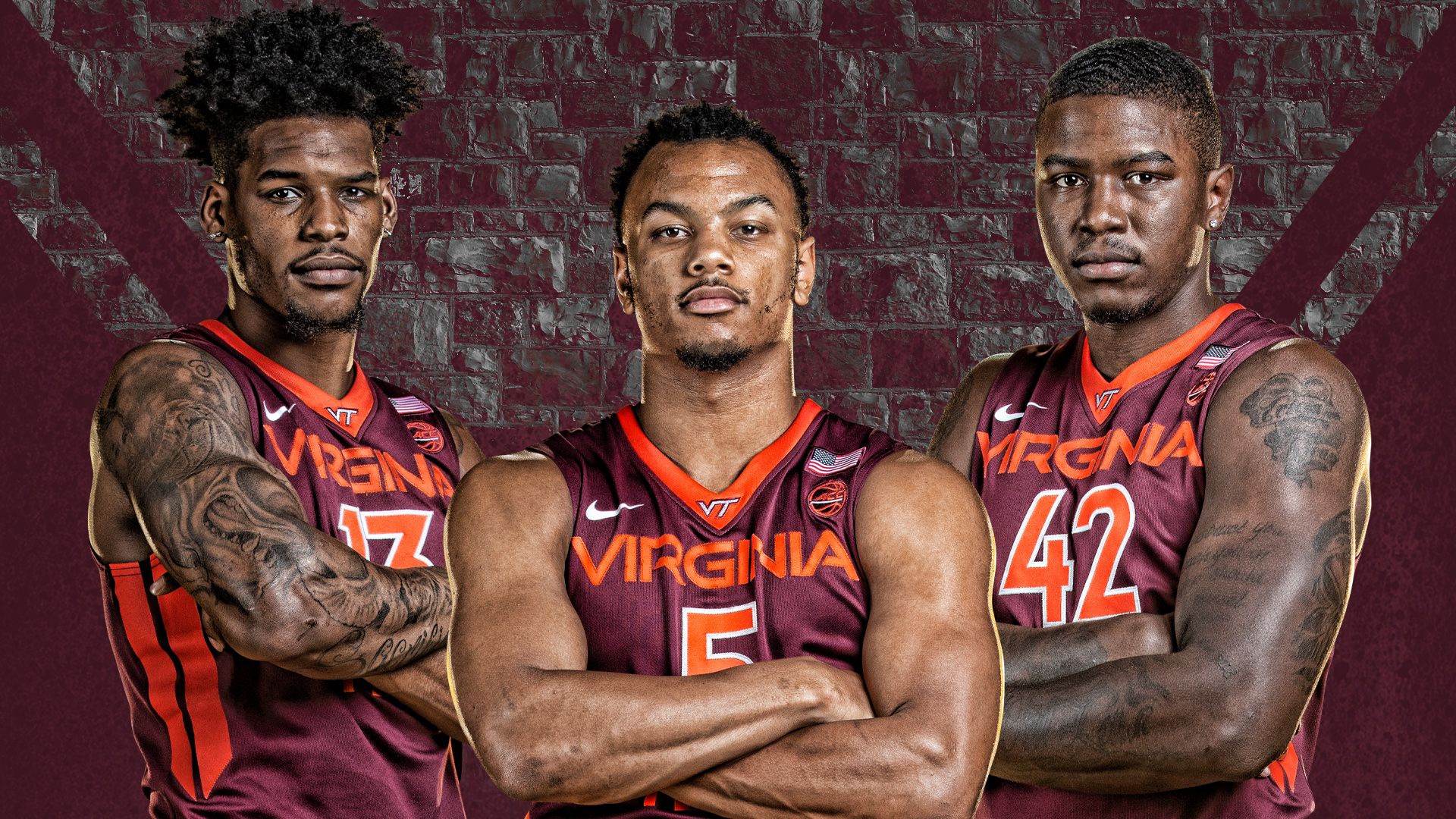 Giocatori basket Virginia Tech Hokies, 1920x1080 Full HD 1080p, Desktop