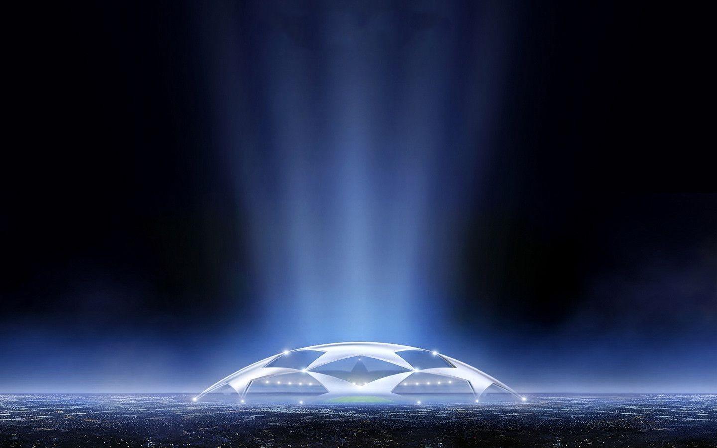 Logo Champions League luci blu, 1440x900 HD, MacBook Air