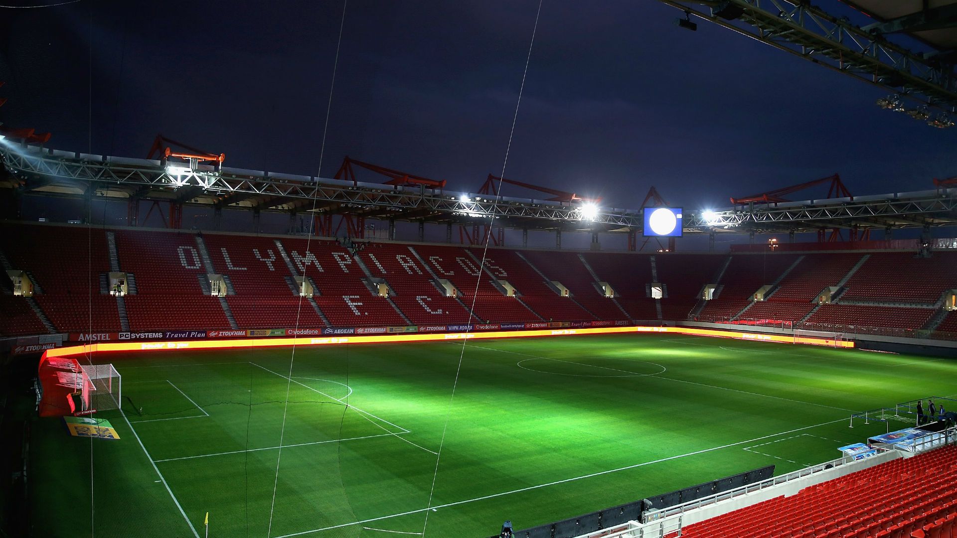 Stadio calcio illuminato blu, 1366x768 HD, Desktop