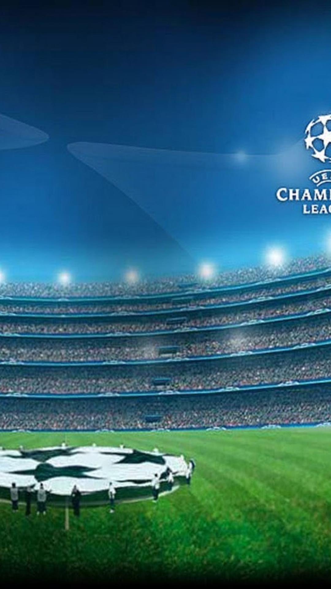 Stadio calcio Champions League notte, 1080x1920 Verticale, Telefono