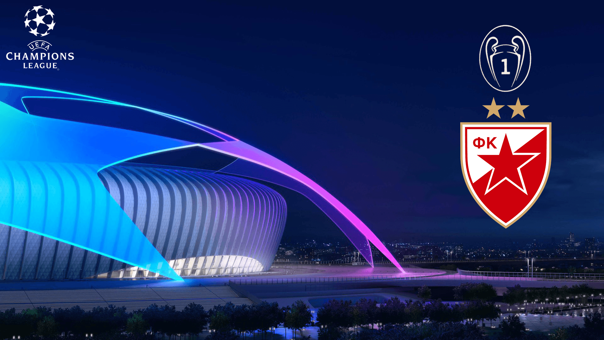 Stadio Champions League logo Stella Rossa, 1920x1080 1080p, Desktop