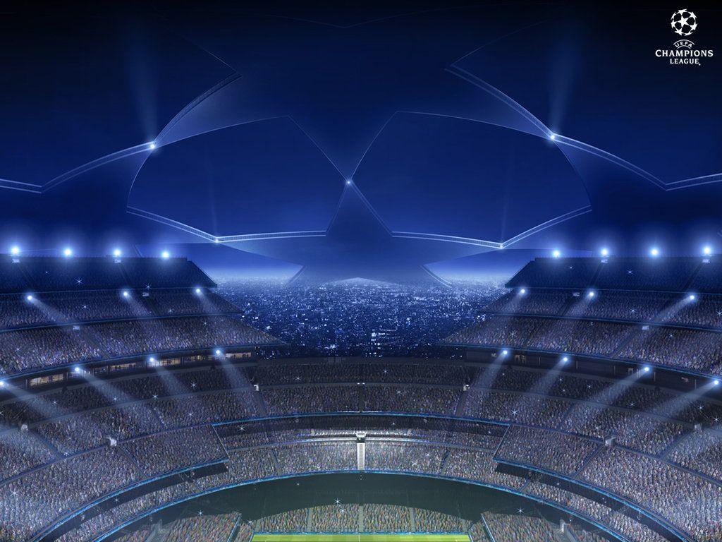 Stadio calcio Champions League notturno, 1024x768 HD, Desktop