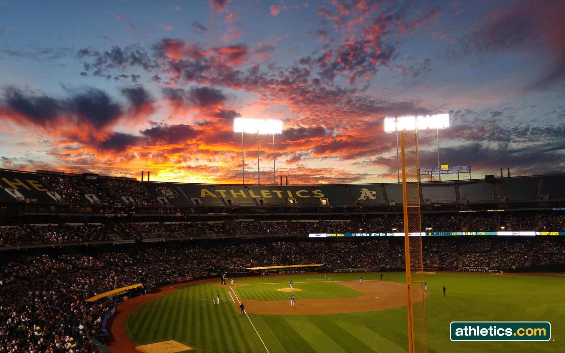 Stadio baseball Athletics tramonto, 1920x1200 Full HD+ WUXGA, PC