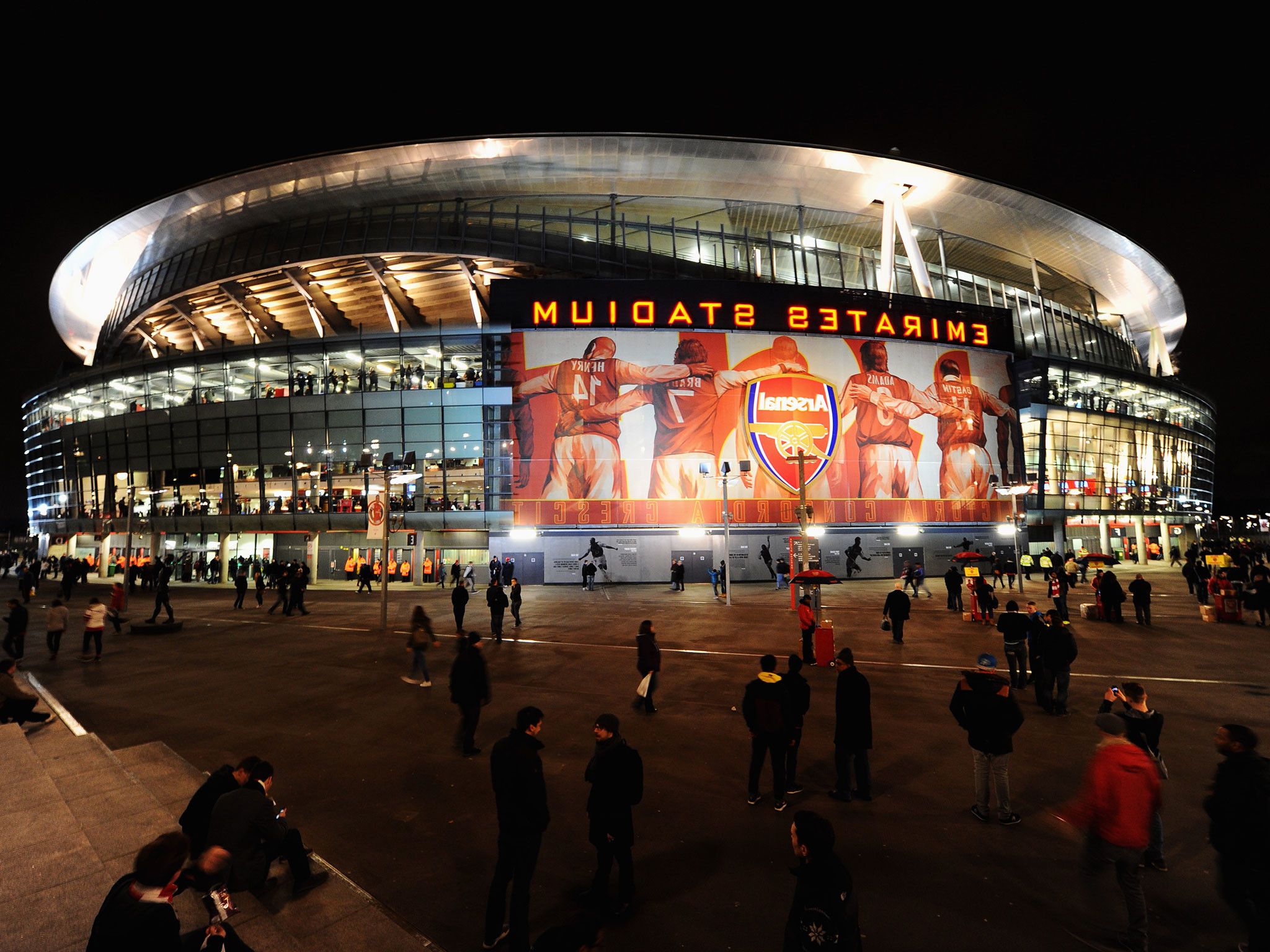 Emirates Stadium Arsenal notturno, 2048x1536 alta risoluzione, PC Desktop
