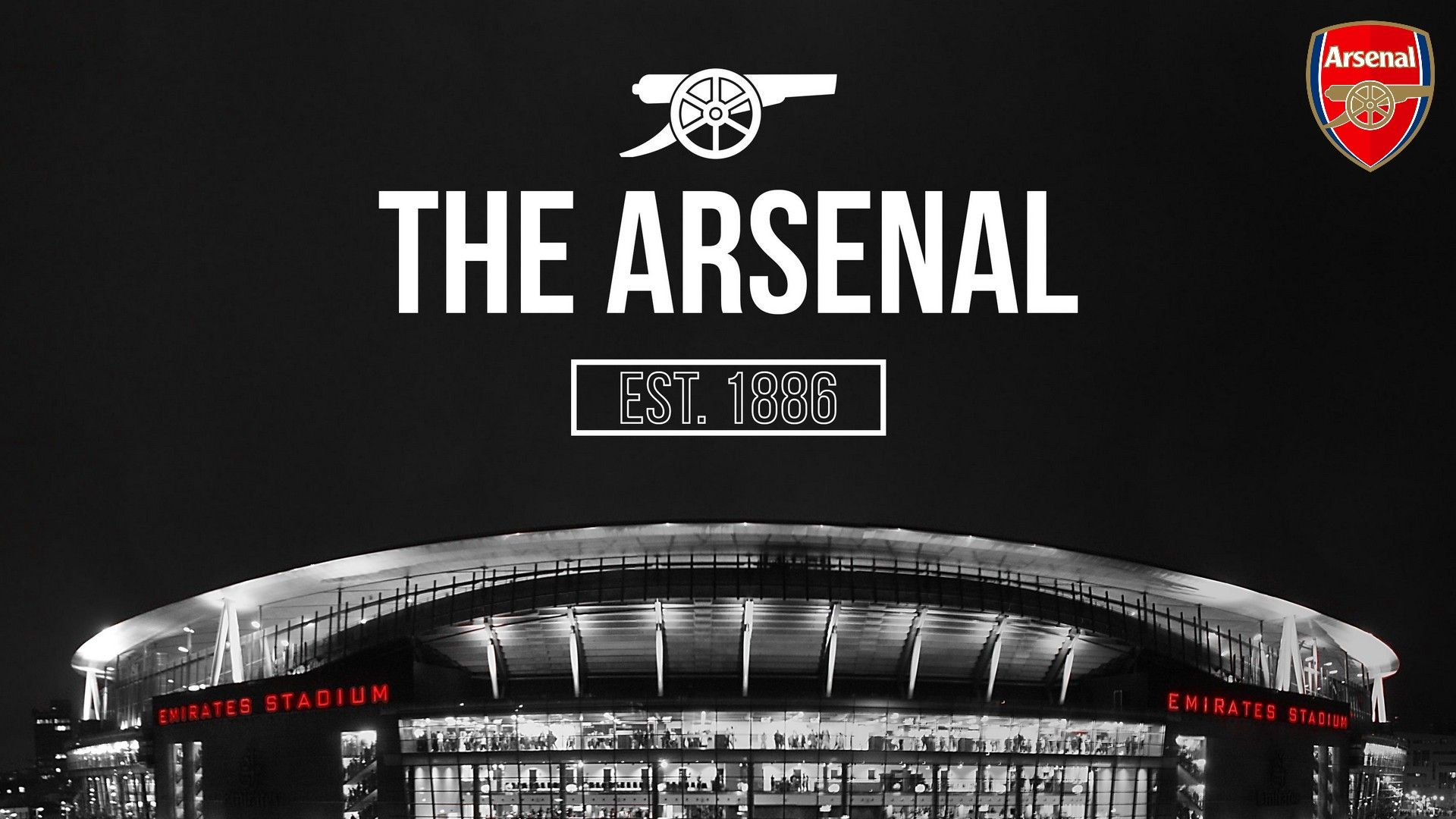 Logo Arsenal stadio Emirates, 1920x1080 Full HD, Desktop