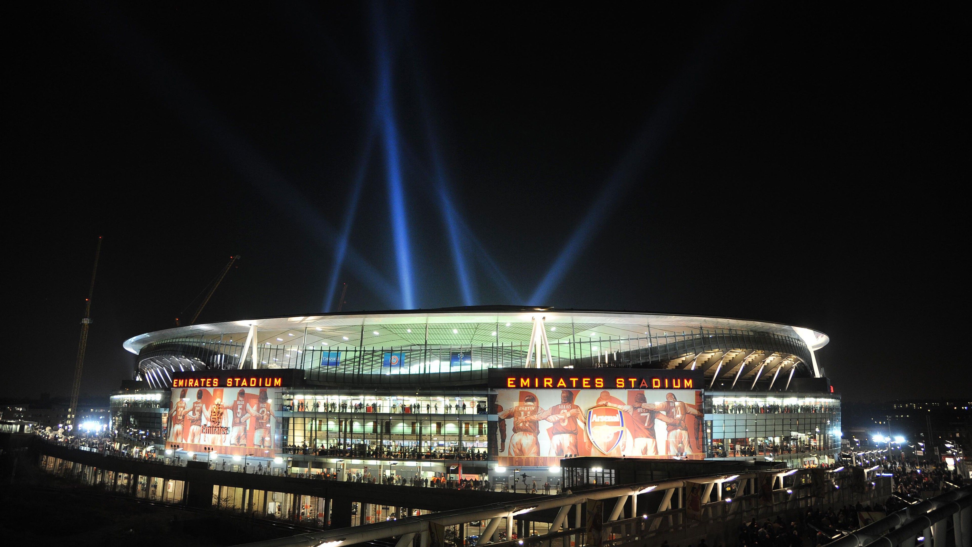 Emirates Stadium di notte, Arsenal, 3840x2160 UHD, PC 4K
