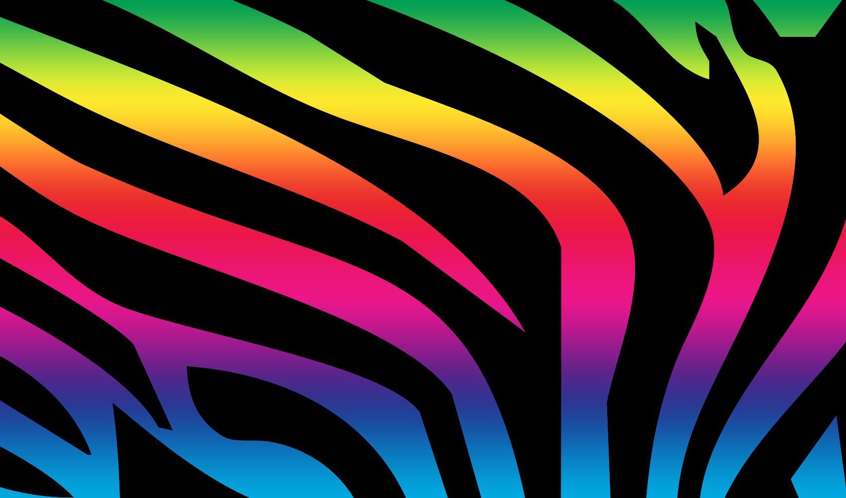 Stampa zebra multicolore neon, 1700x1000 HD Ready, Desktop