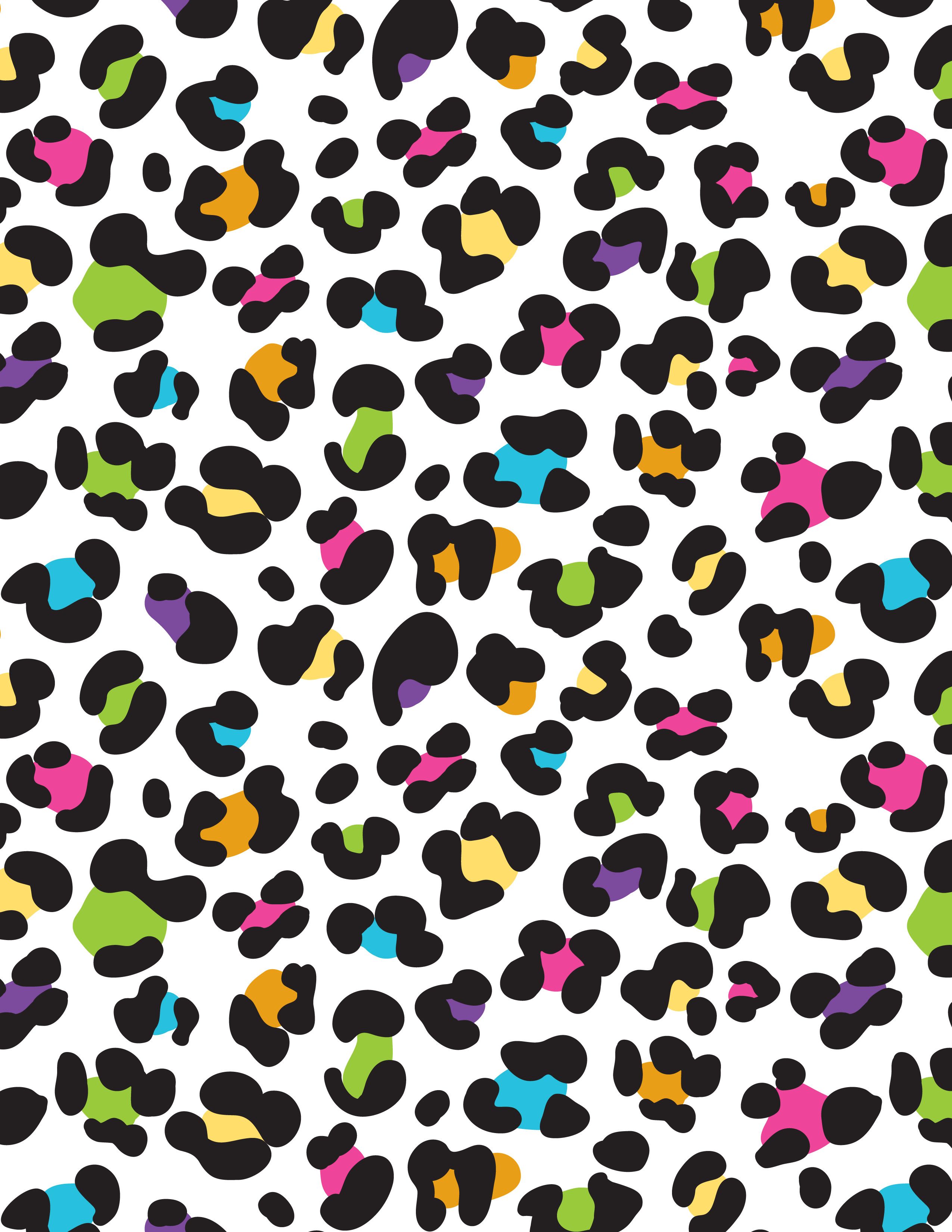 Stampa leopardo colorata neon, 2550x3300 Verticale, Telefono