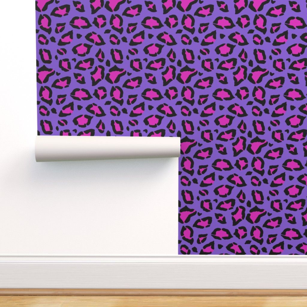 Stampa leopardata rosa su viola, 1024x1024 HD, Desktop