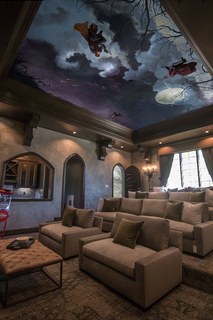 Soffitto dipinto stile Hogwarts, scuola di magia, 750x1125 Verticale, Mobile