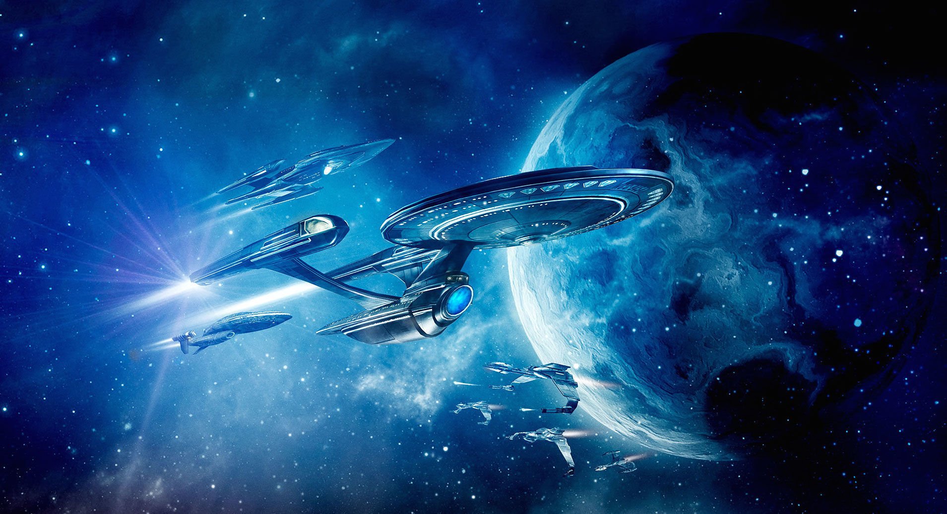 Astronave Enterprise nello spazio, 1909x1037 900p, Laptop